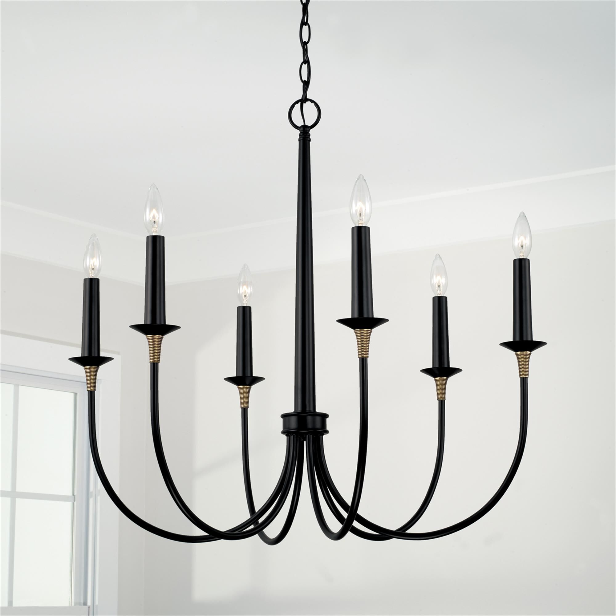 Shown in Matte Black With Brass finish
