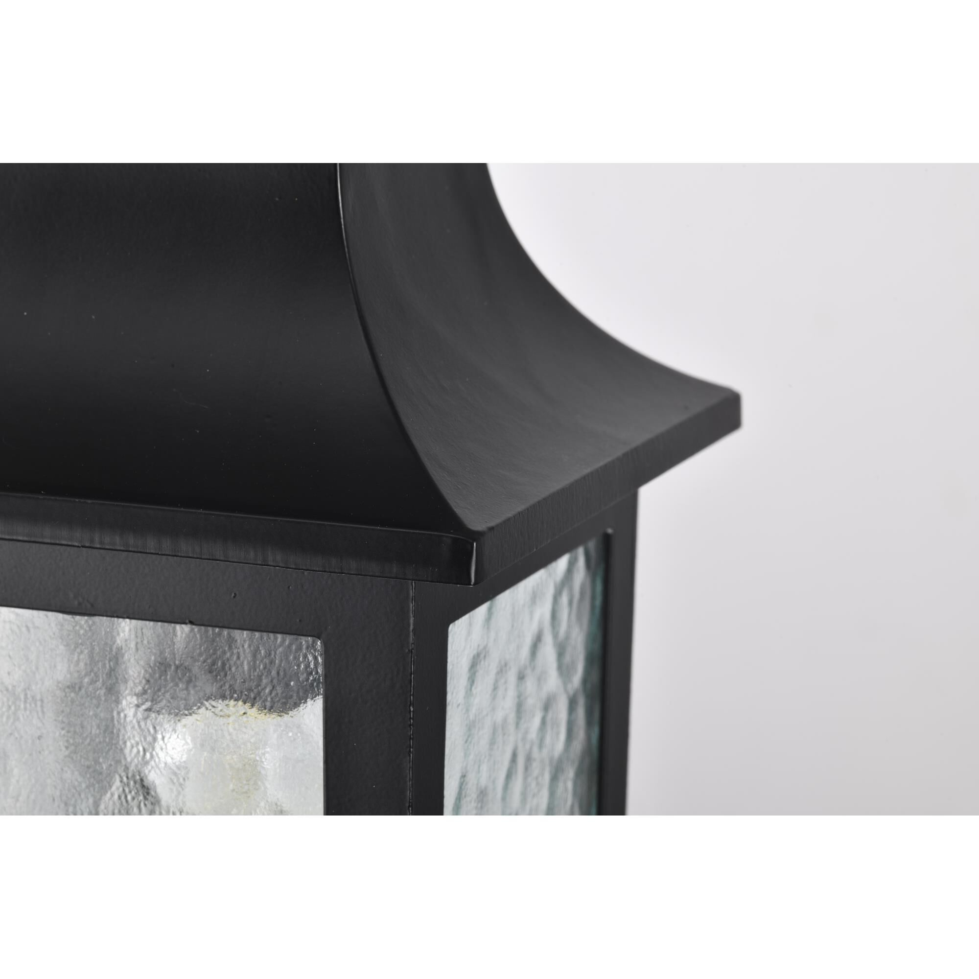 Shown in Matte Black finish and Water glass and Clear Water shade