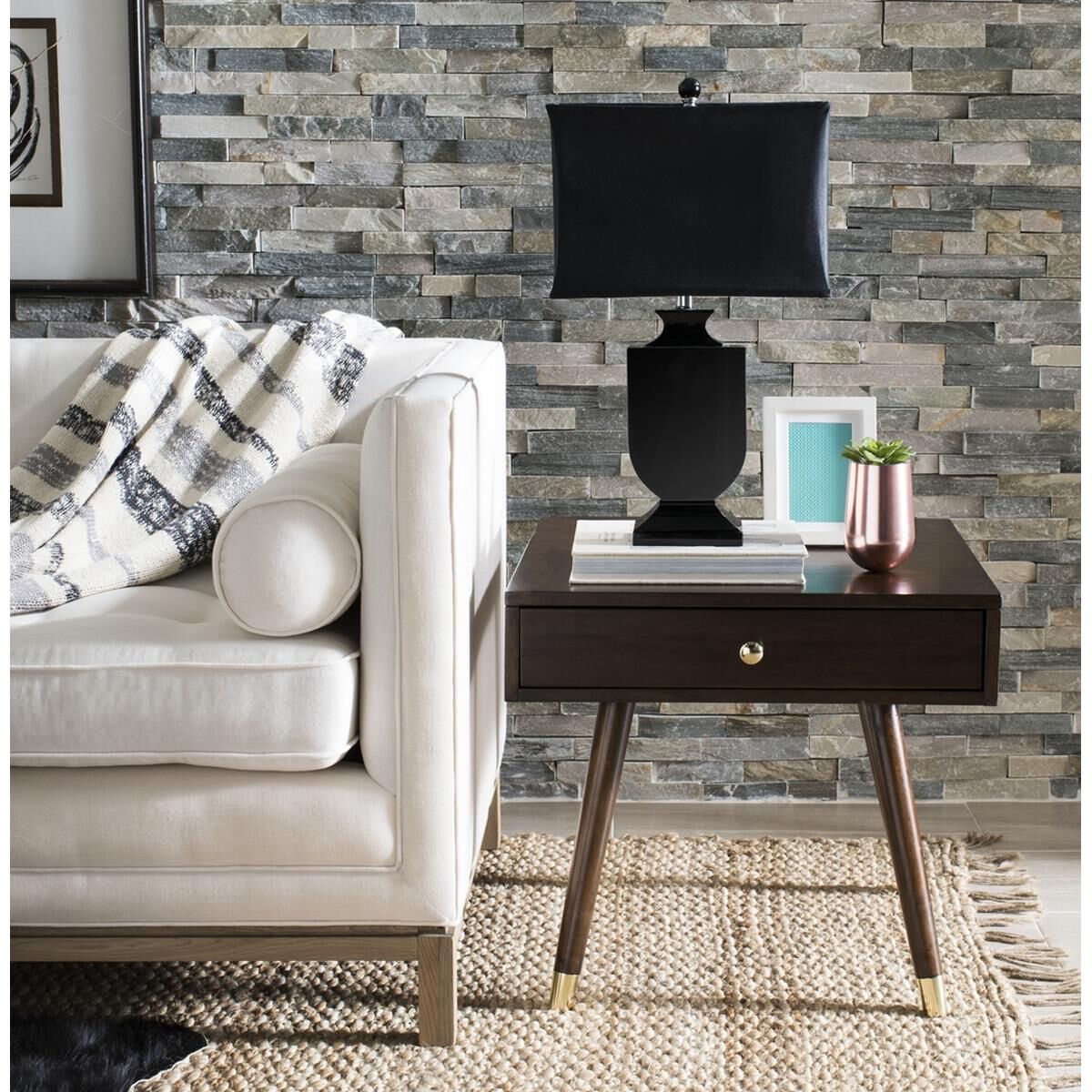 Darcy Black Crystal Urn 23 Inch Table Lamp by Safavieh