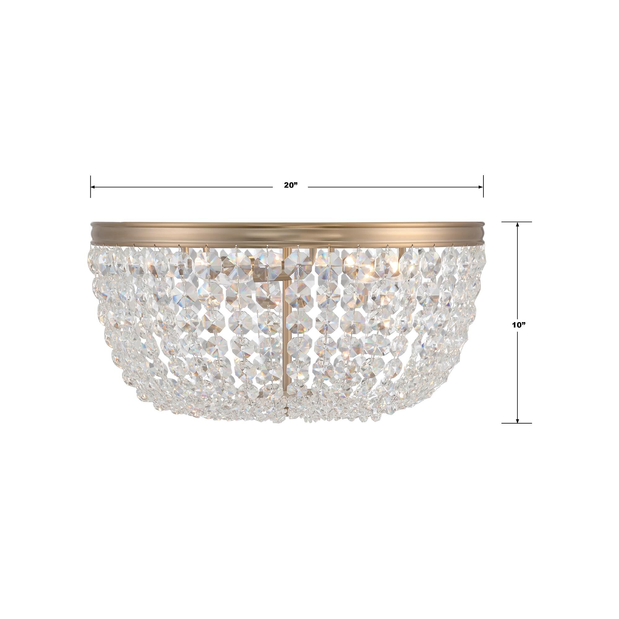 Shown in Vibrant Gold finish and Hand Cut crystal