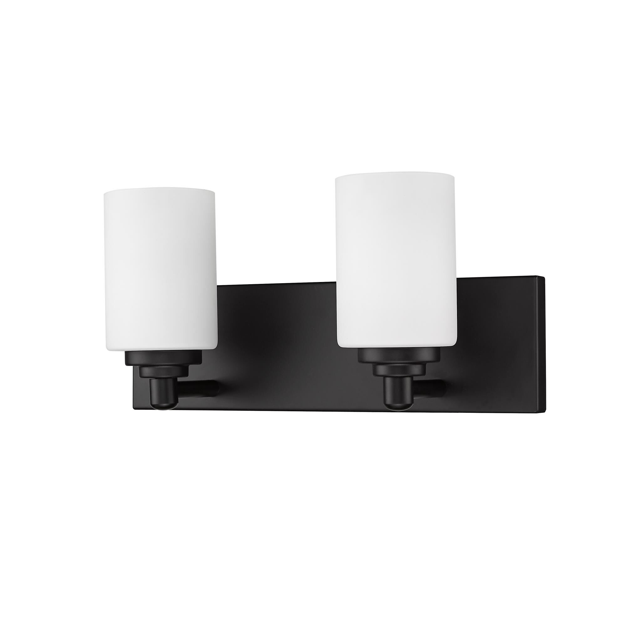 Shown in Matte Black finish and Glass shade