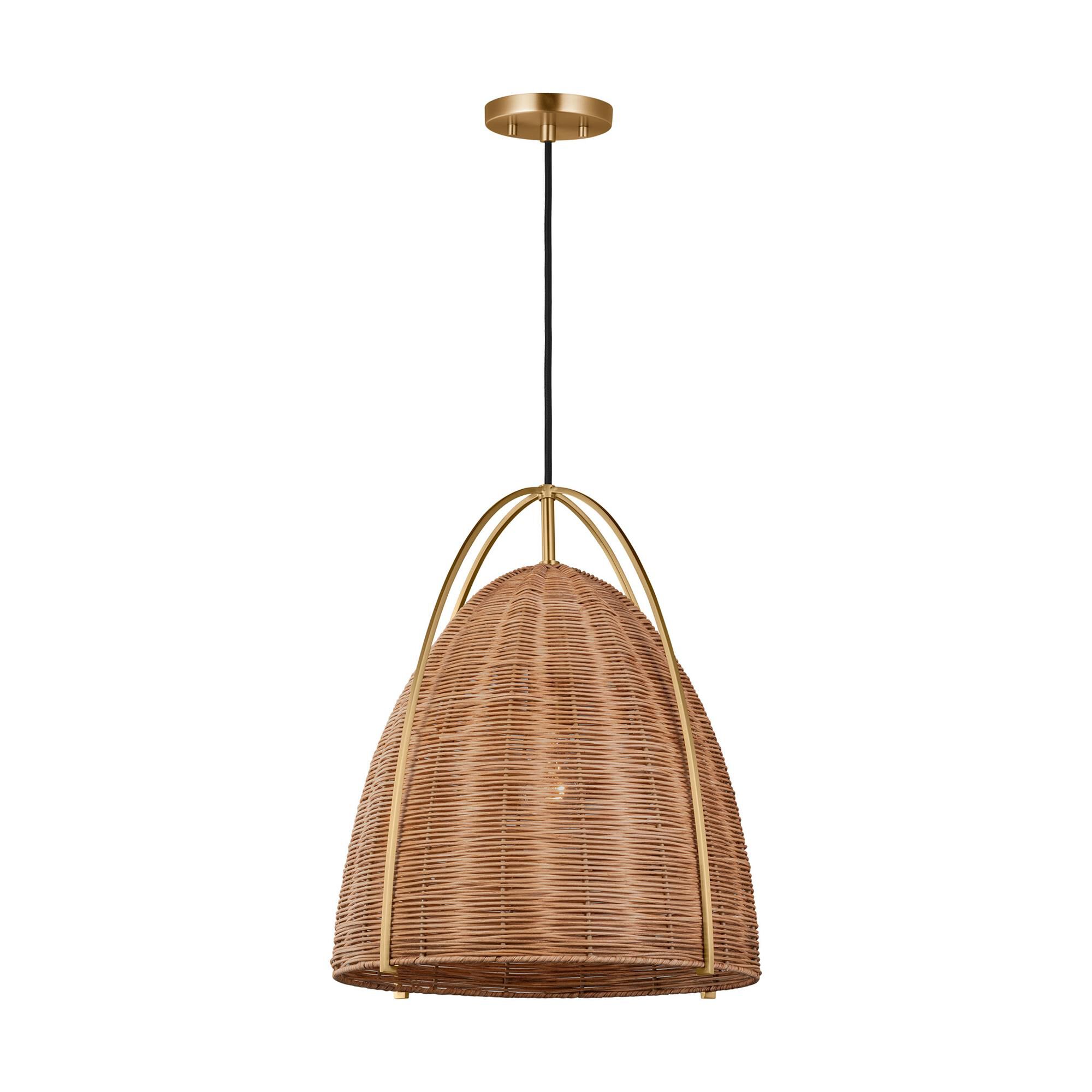 Shown in Blonde Rattan finish and Blonde Rattan shade