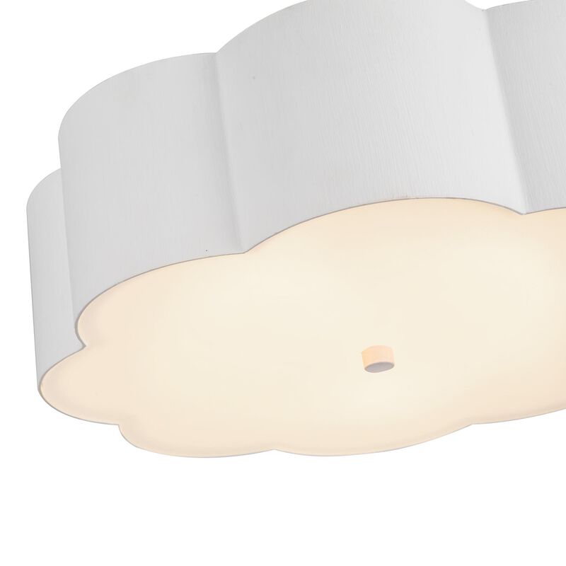 Hae Jung Roe Blossom 14 Inch 3 Light Flush Mount by Alora Mood
