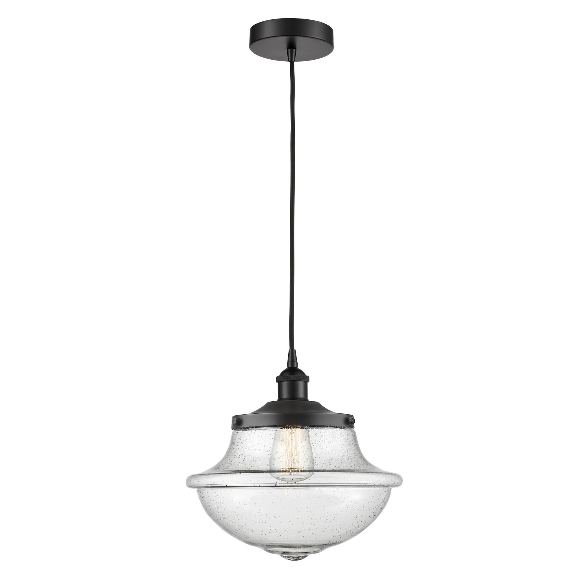 Shown in Matte Black finish and Seedy glass