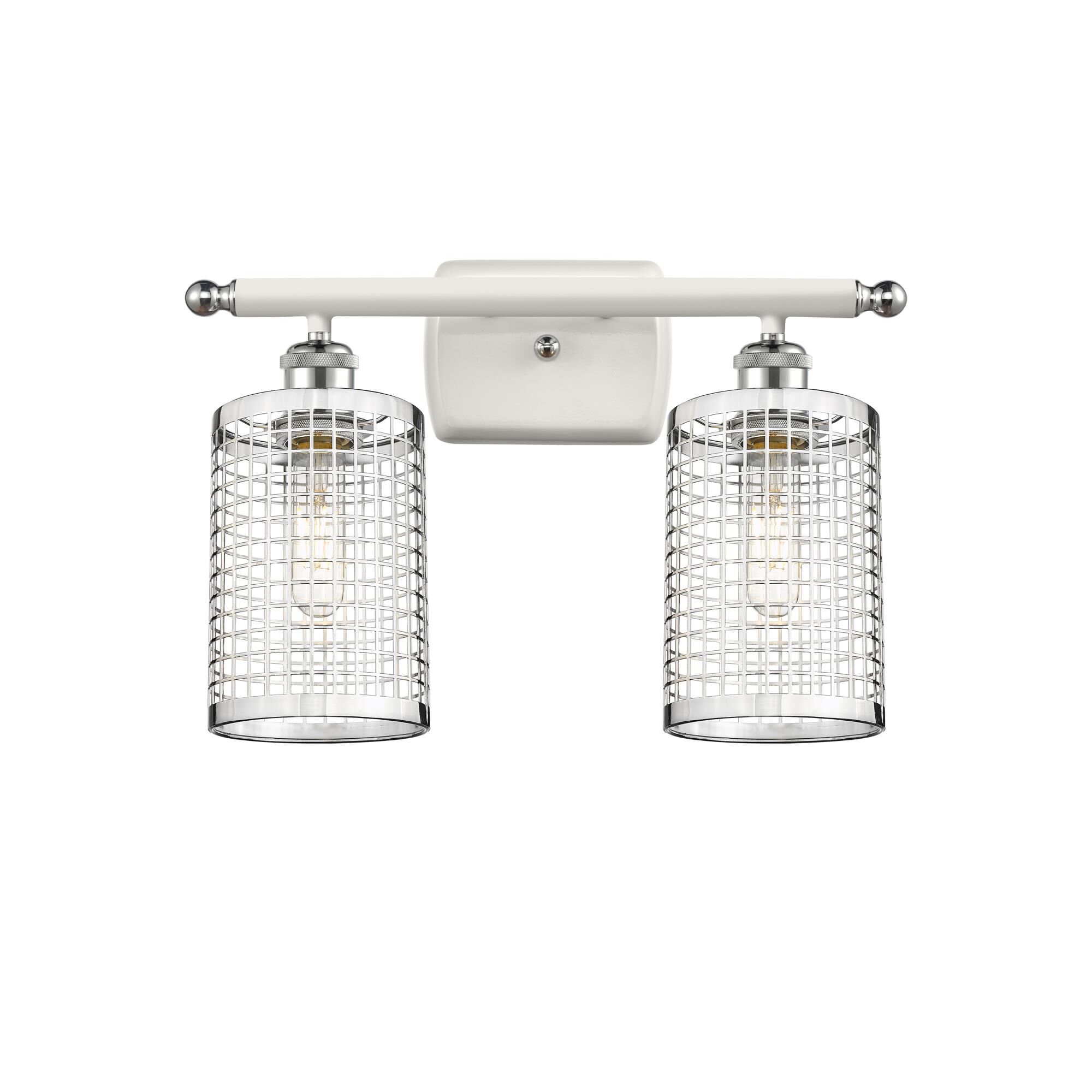 Shown in White finish and Polished Chrome shade