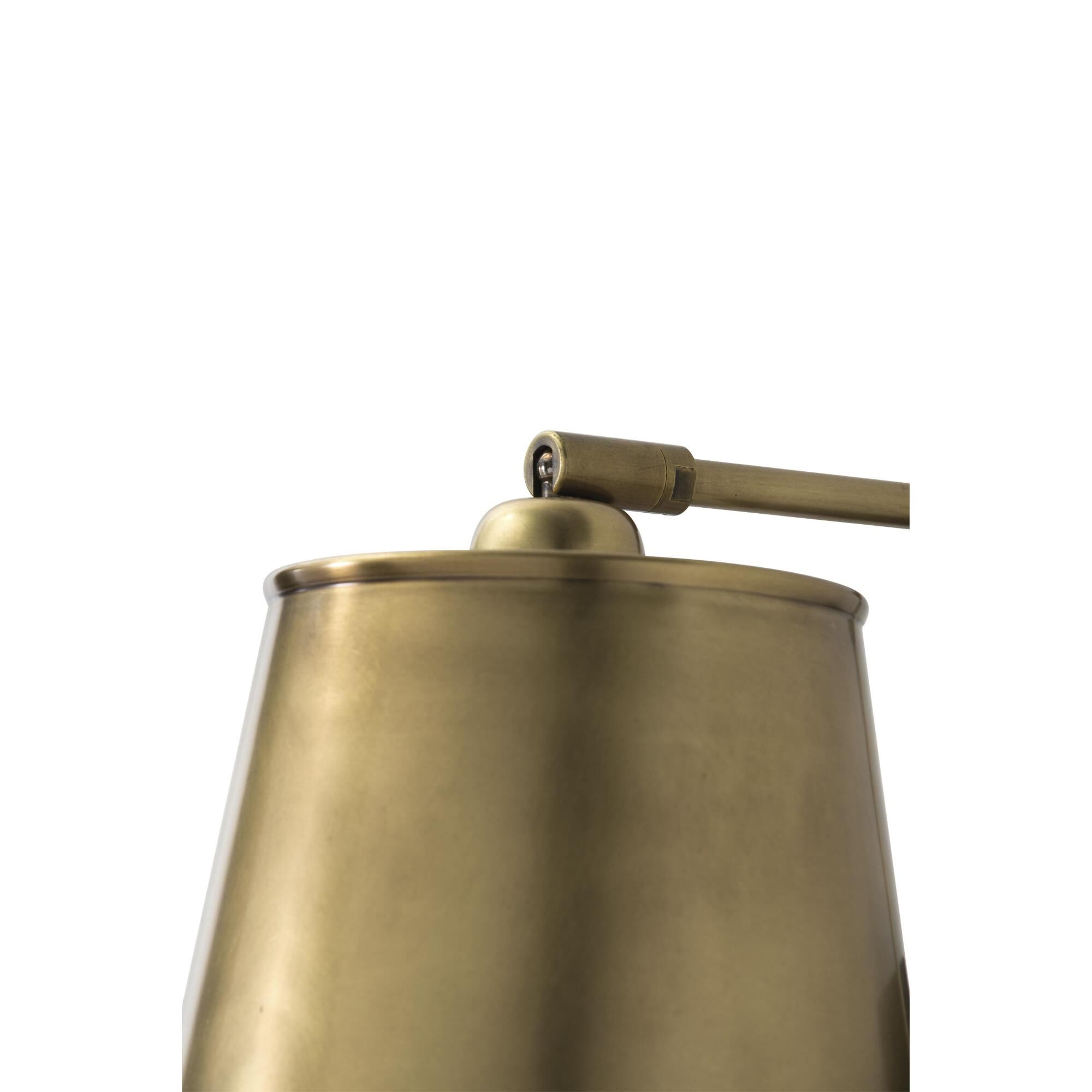 Shown in Antique Brass finish and Bronze accent