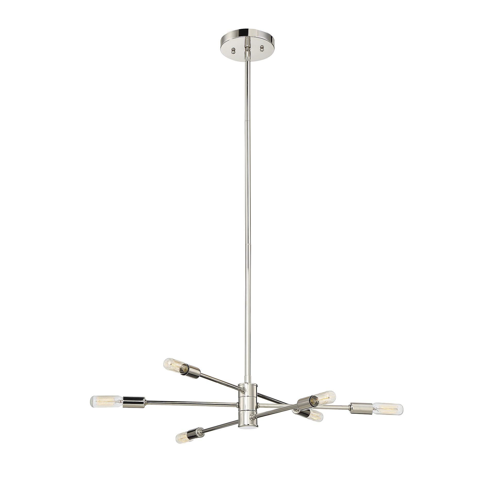 Lyrique 21 Inch 6 Light Mini Chandelier by Savoy House
