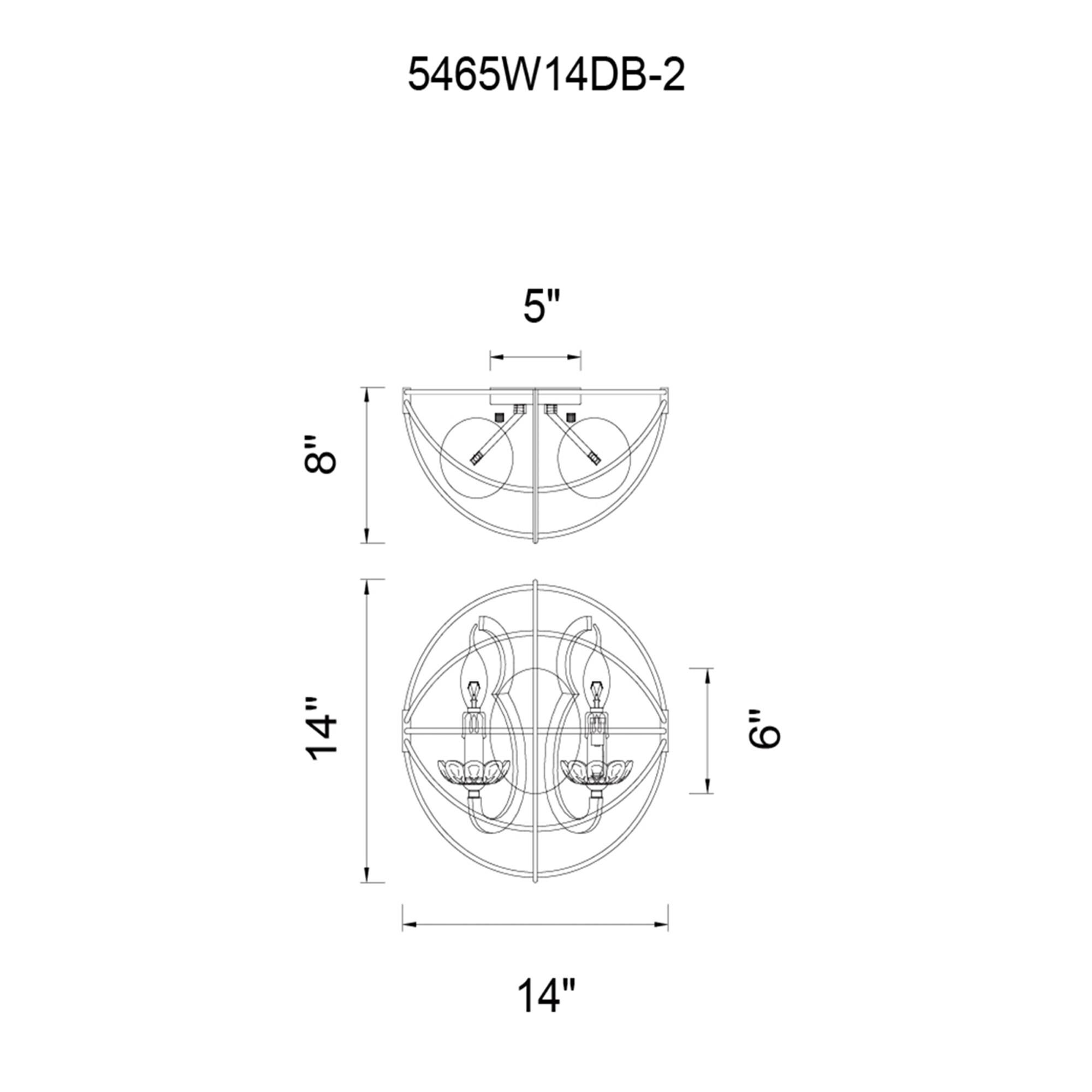 Campechia 14 Inch Wall Sconce by CWI Lighting