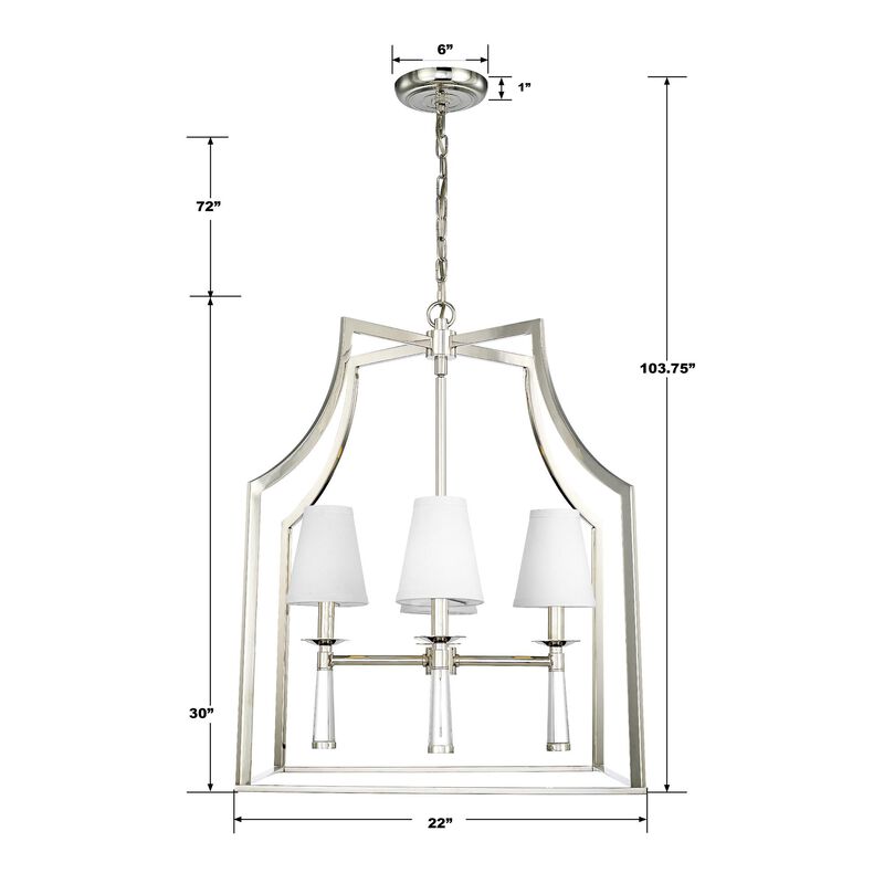 Baxter Medium Lantern Pendant by Crystorama