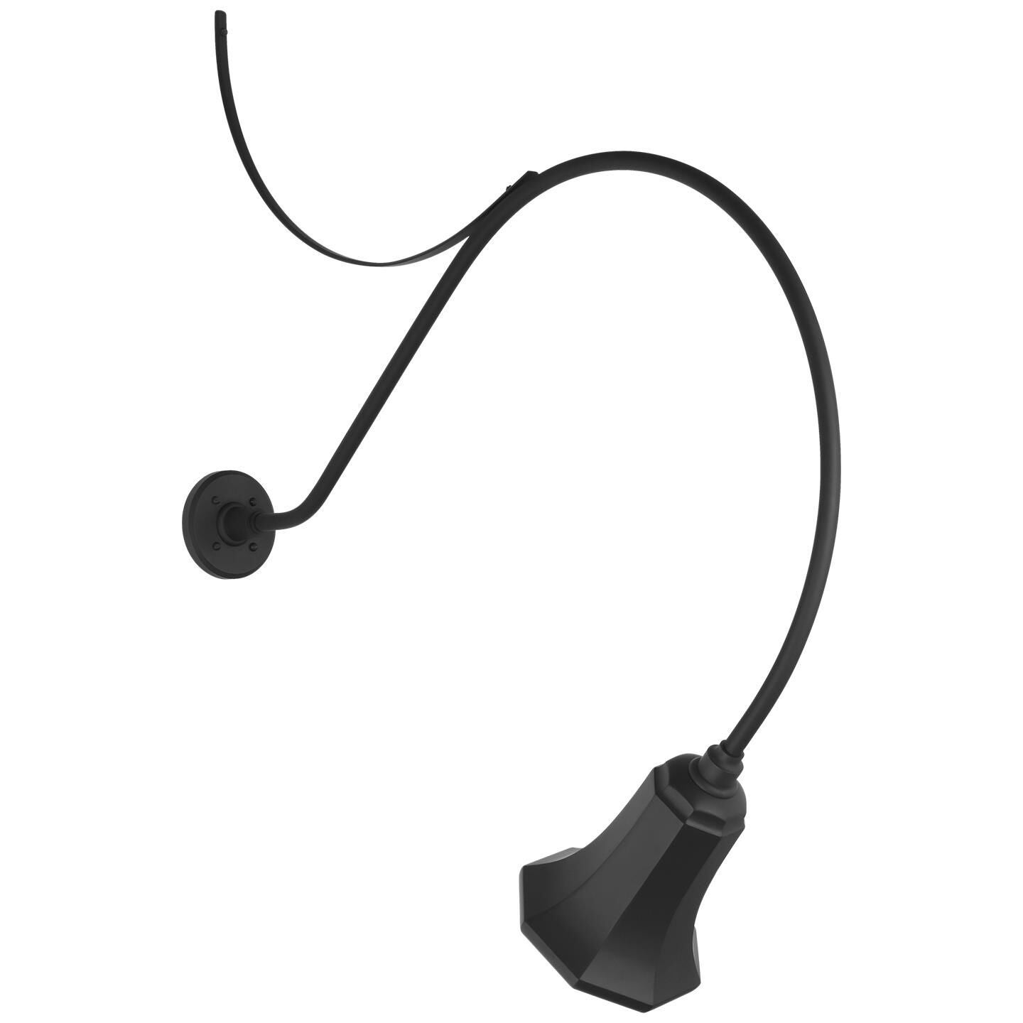 Shown in Matte Black finish and Black shade