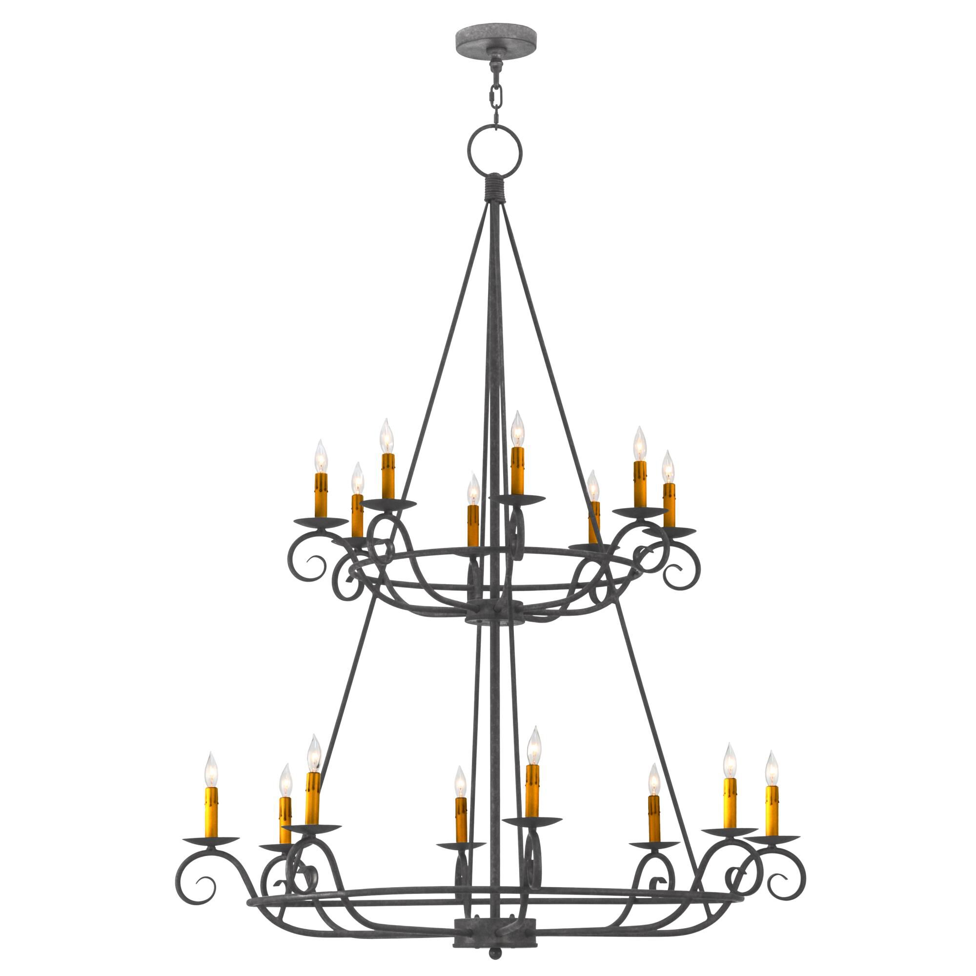 45 Inch 16 Light Semi Flush Mount by Meyda Lighting