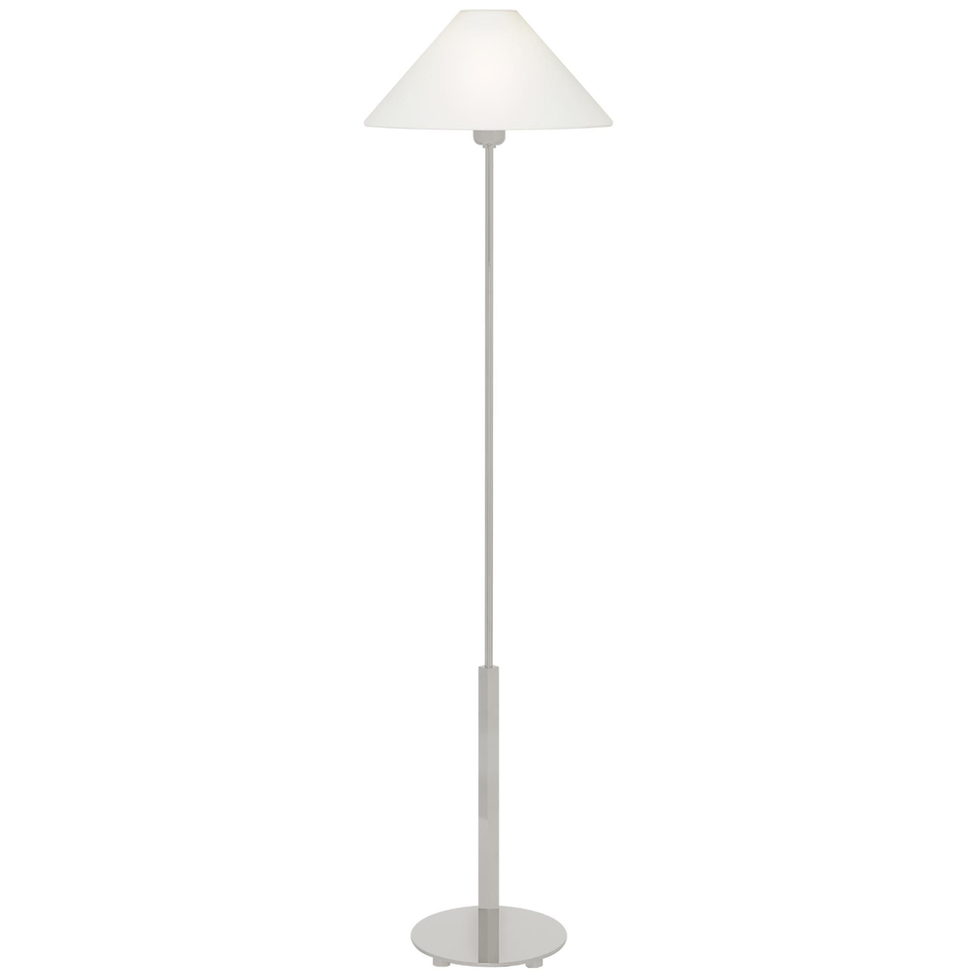 Shown in Polished Nickel finish and Linen shade