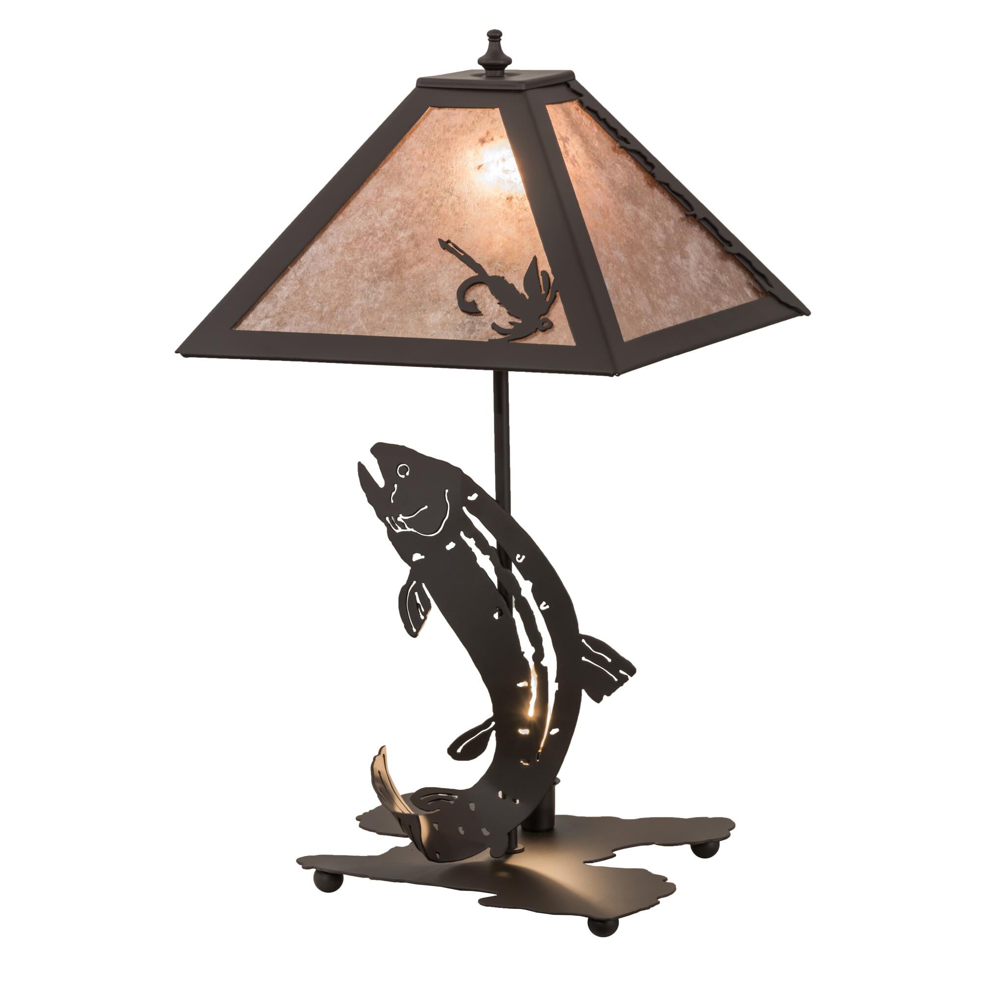Leaping Trout 21 Inch Table Lamp by Meyda Lighting