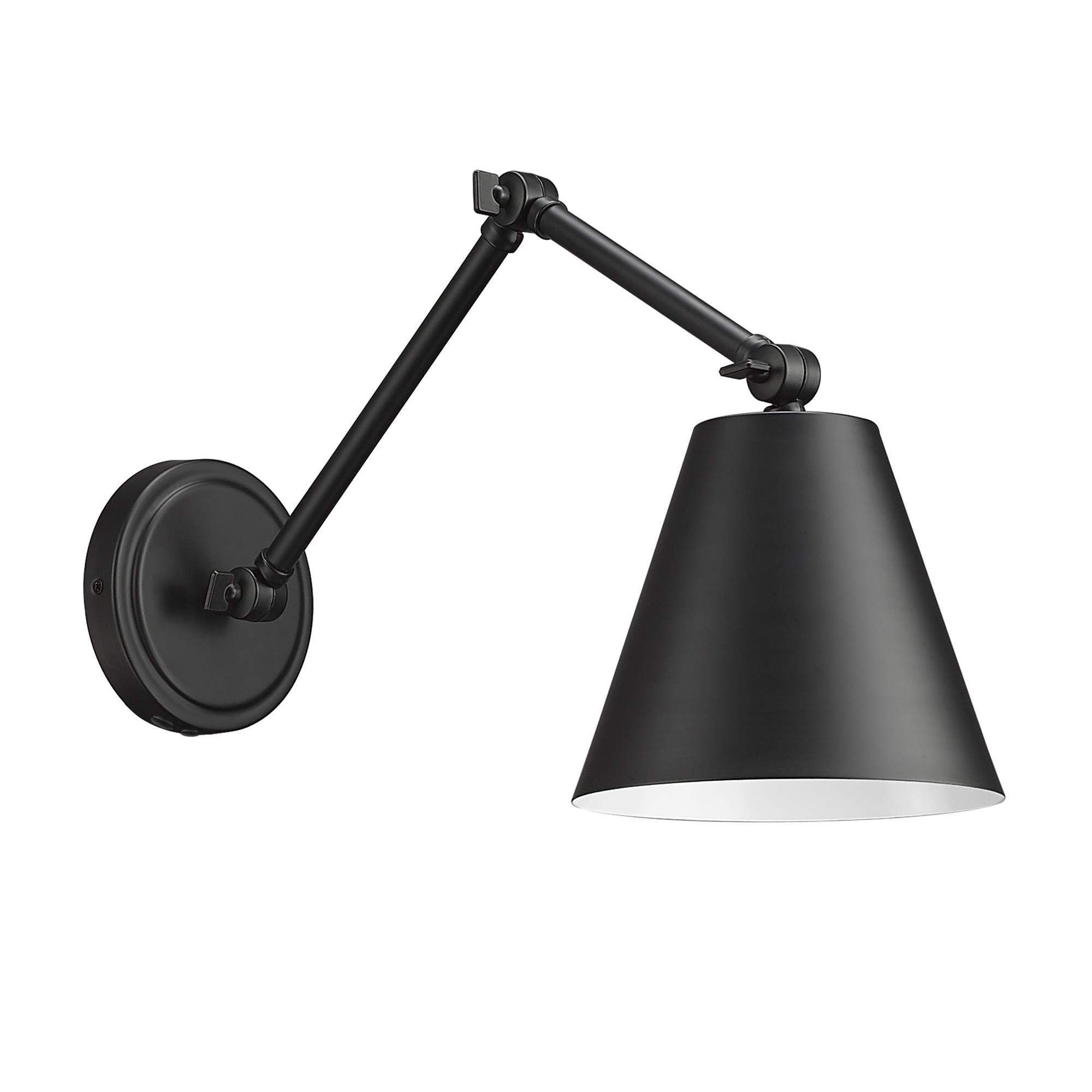 Shown in Matte Black finish and Matte Black shade