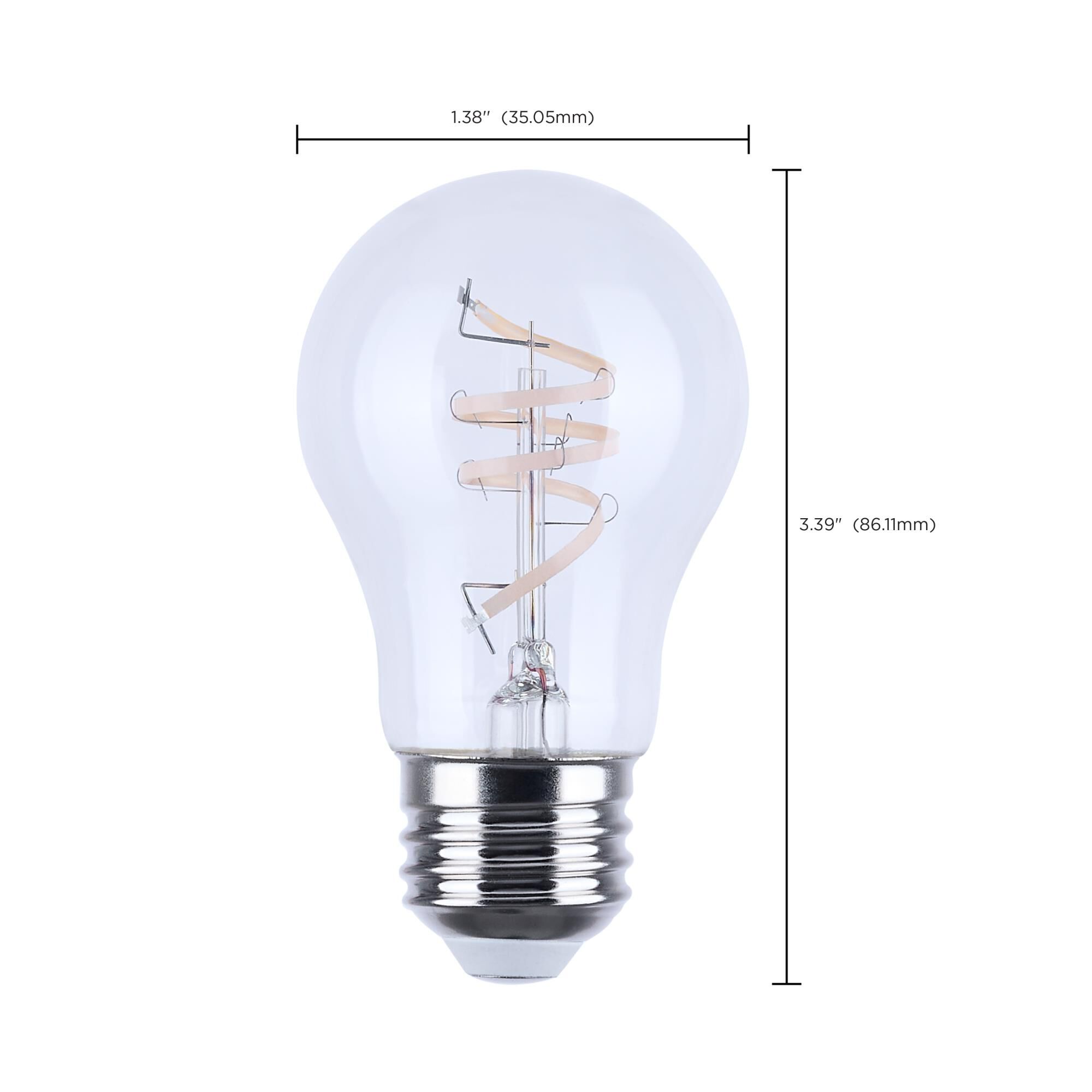 Dimmable 4 Watt 3000K A15 LED Light Bulb by Satco
