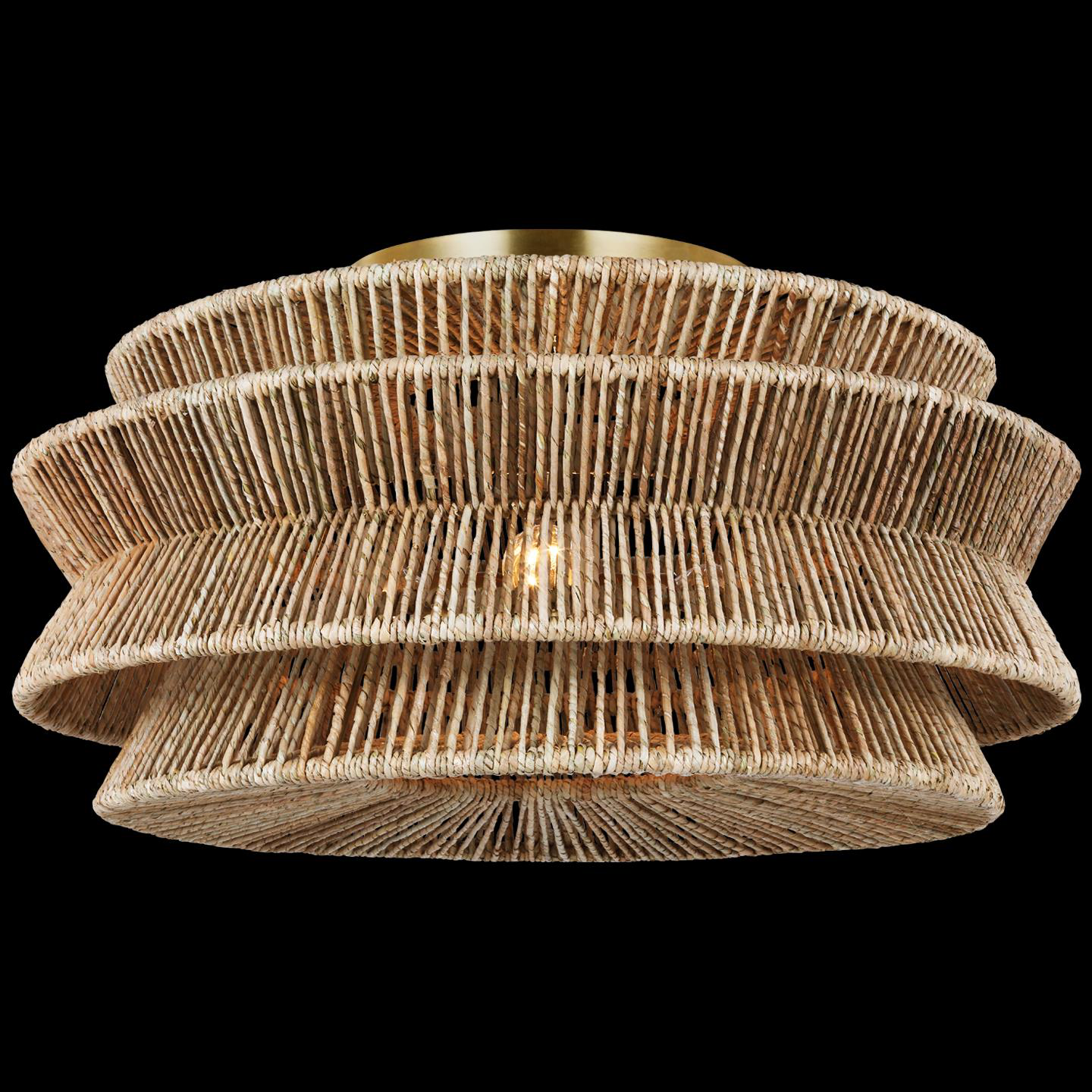 Shown in Antique Burnished Brass and Natural Abaca finish