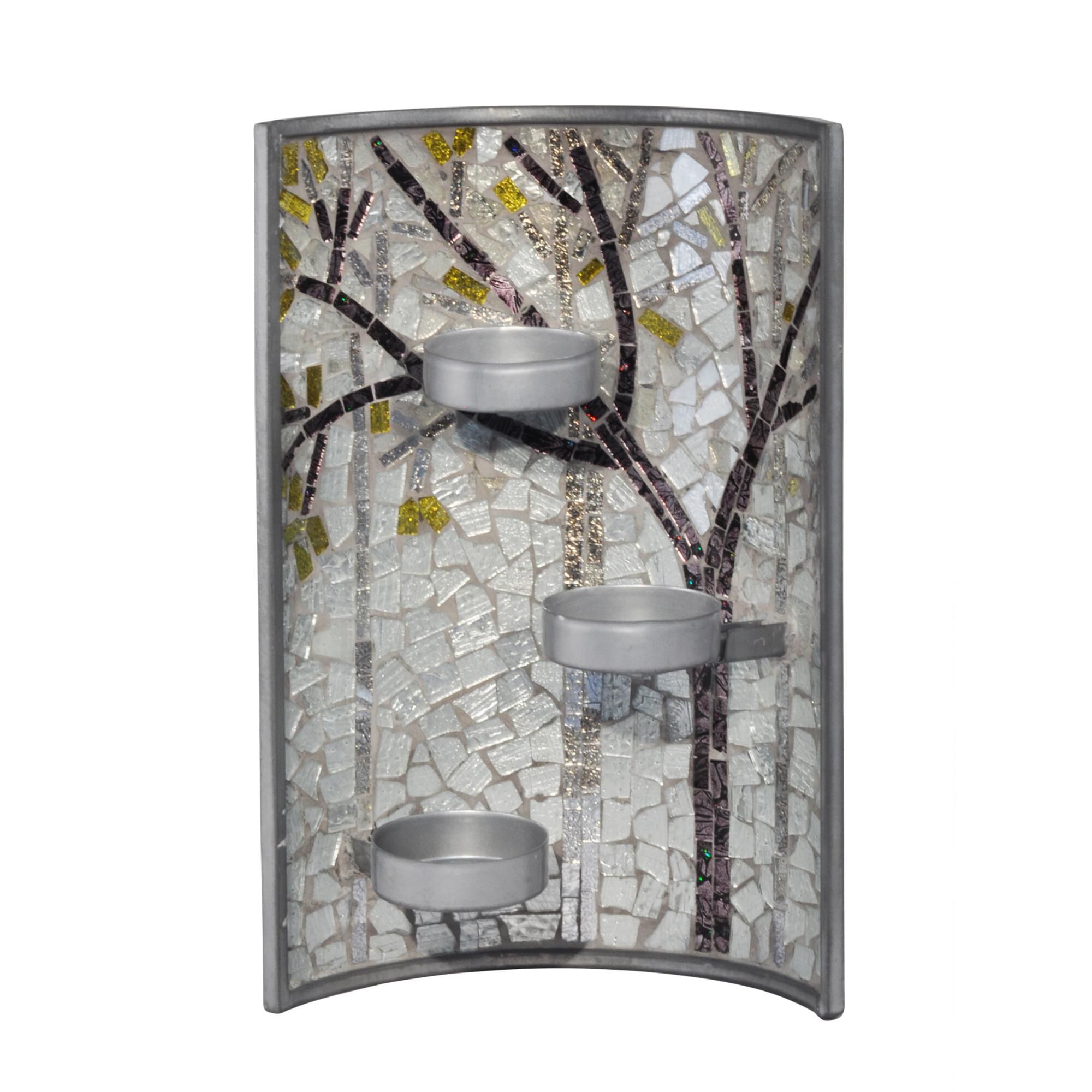 Fall Mosaic Wall Candle Sconce by Dale Tiffany