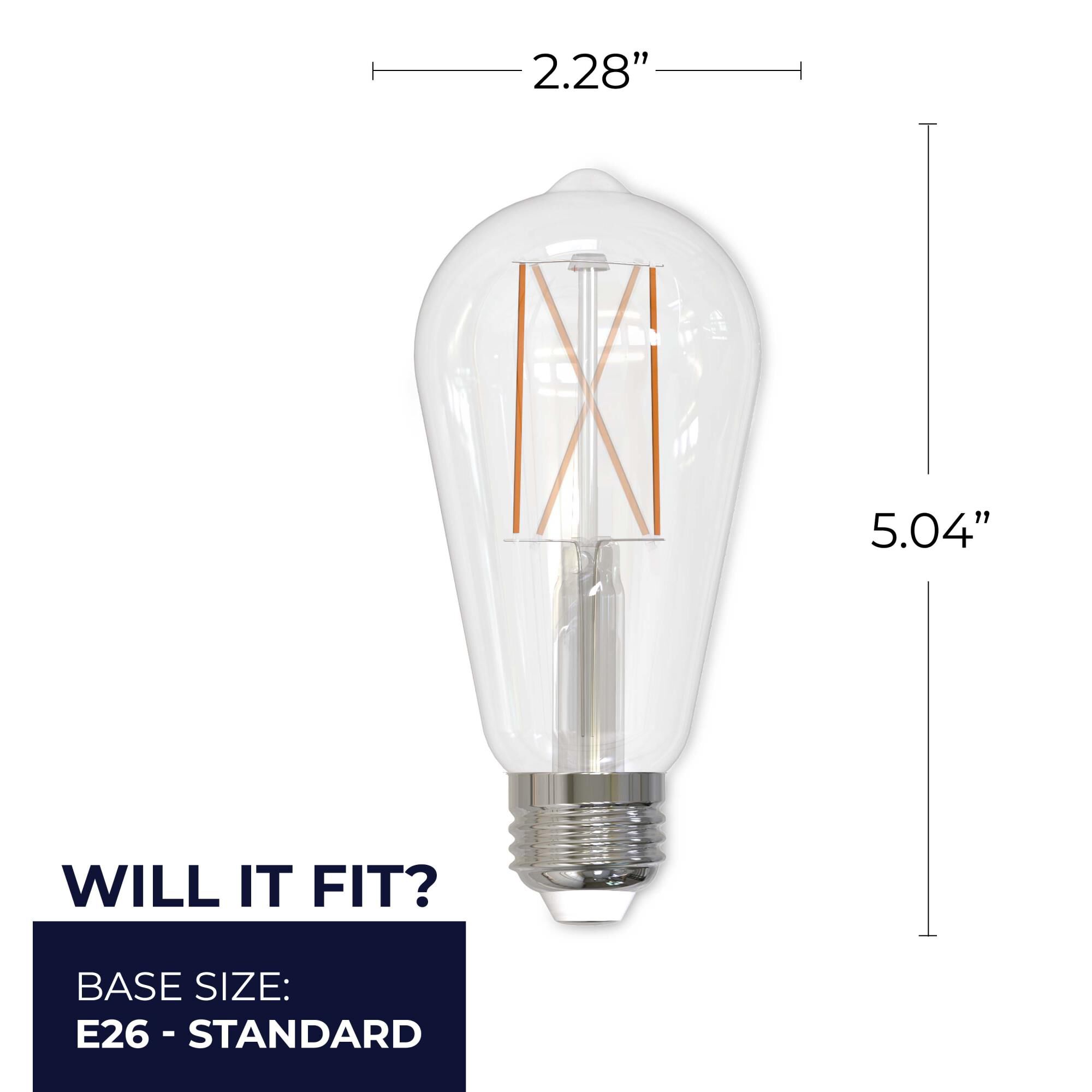 Dimmable 13 Watt 2700K ST18 LED Light Bulb by Bulbrite