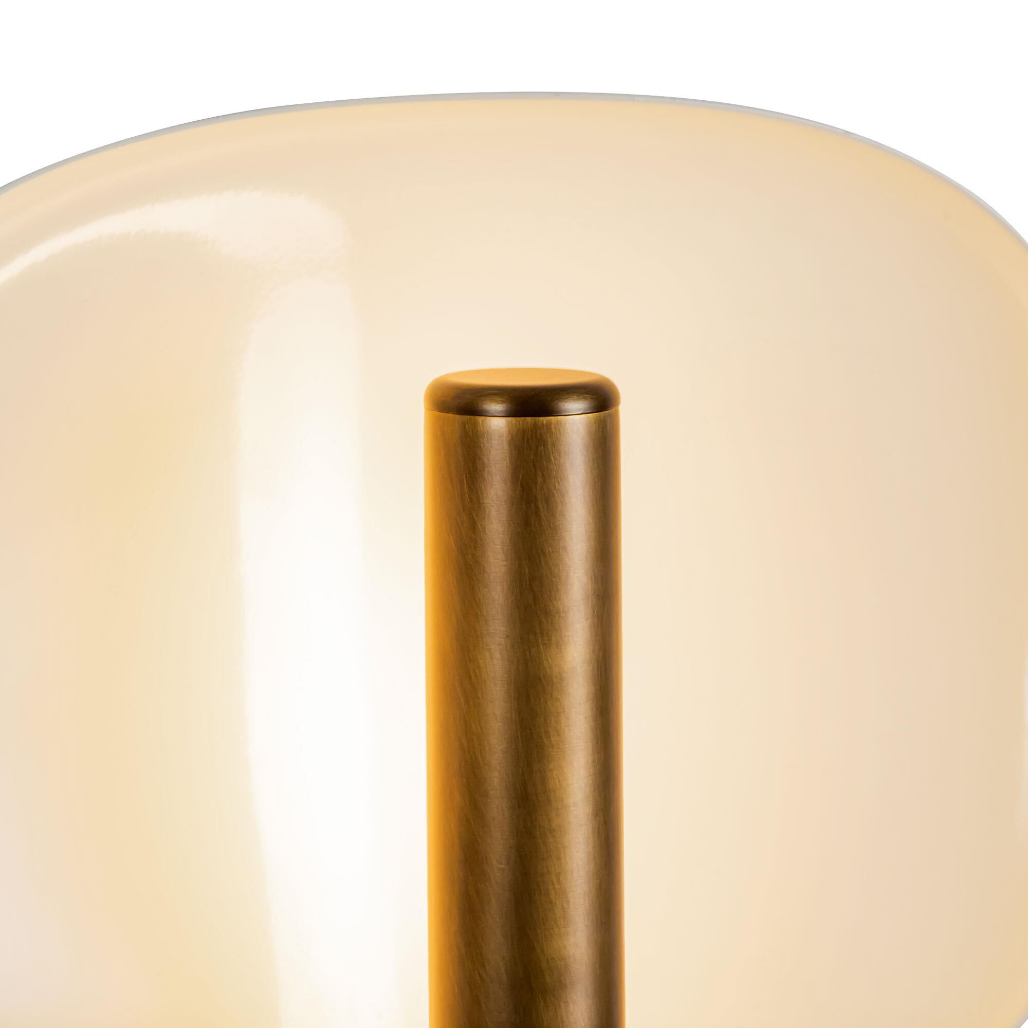 Shown in Pearl White and Vintage Brass finish and Frosted Acrylic Diffuser glass