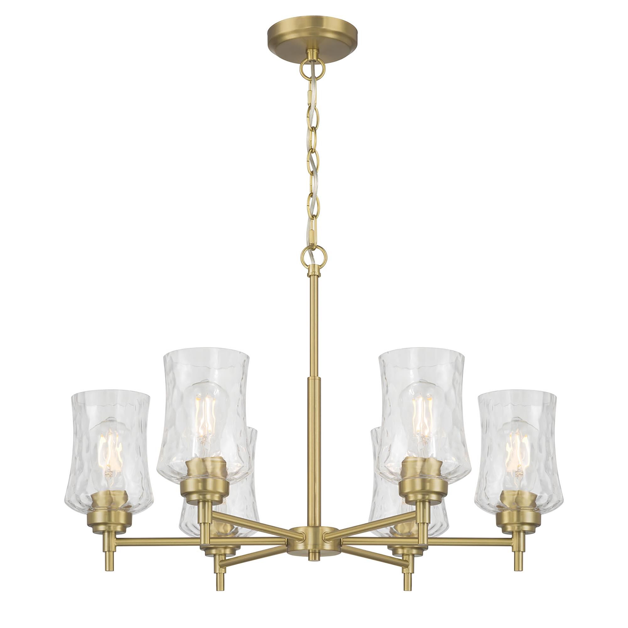 Shown in Vintage Brass finish and Clear Stone Water glass