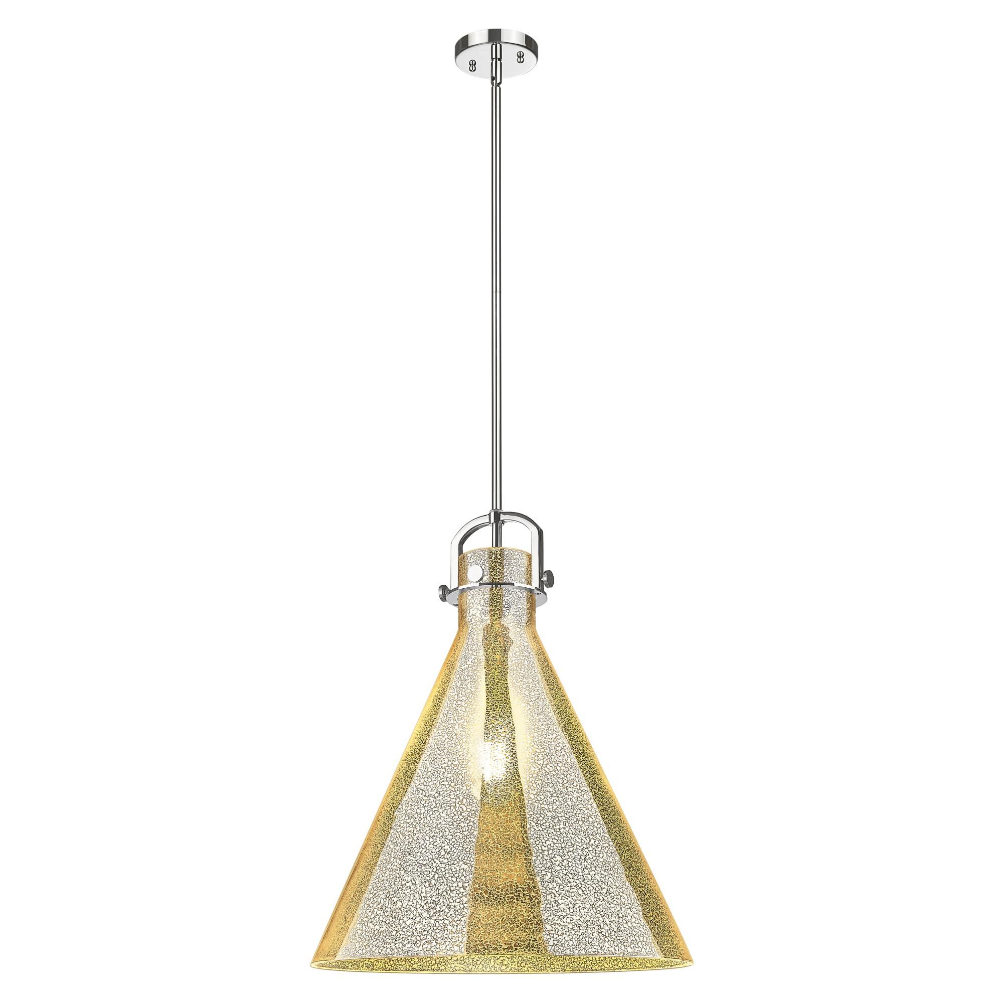 Shown in Polished Nickel finish and Mercury glass