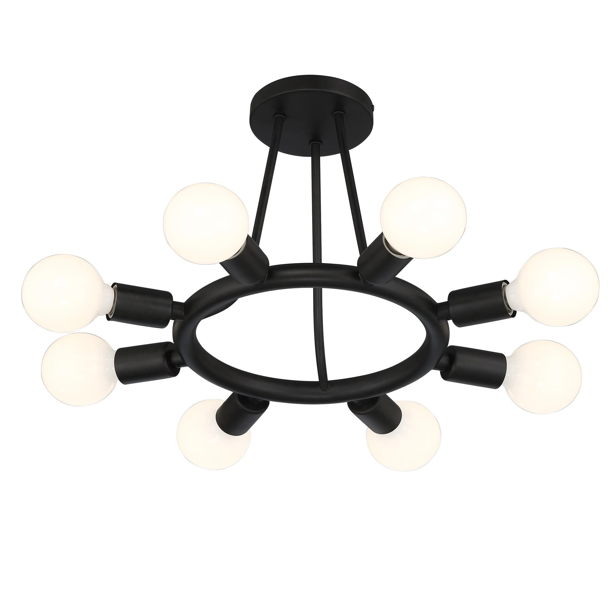 Dakota 15 Inch 8 Light Semi Flush Mount by Crystorama