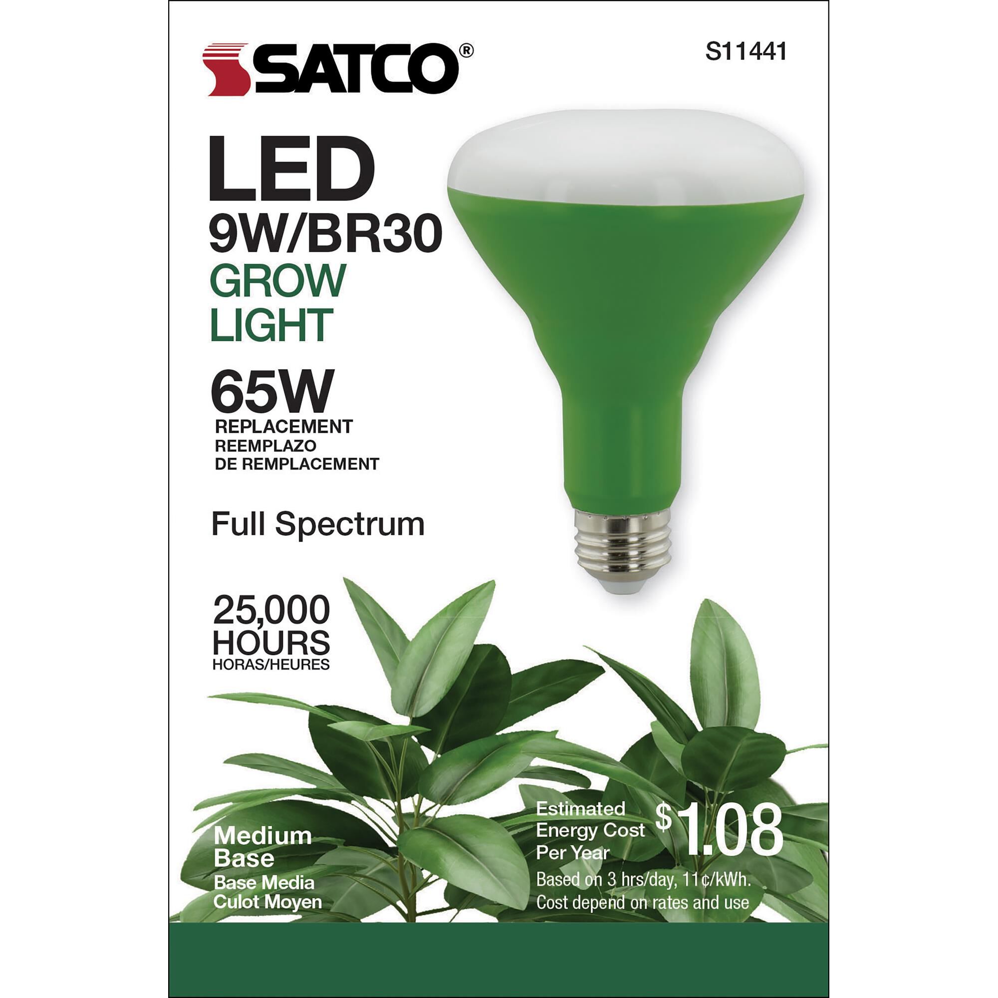 9 Watt 3500K BR30 LED Light Bulb,