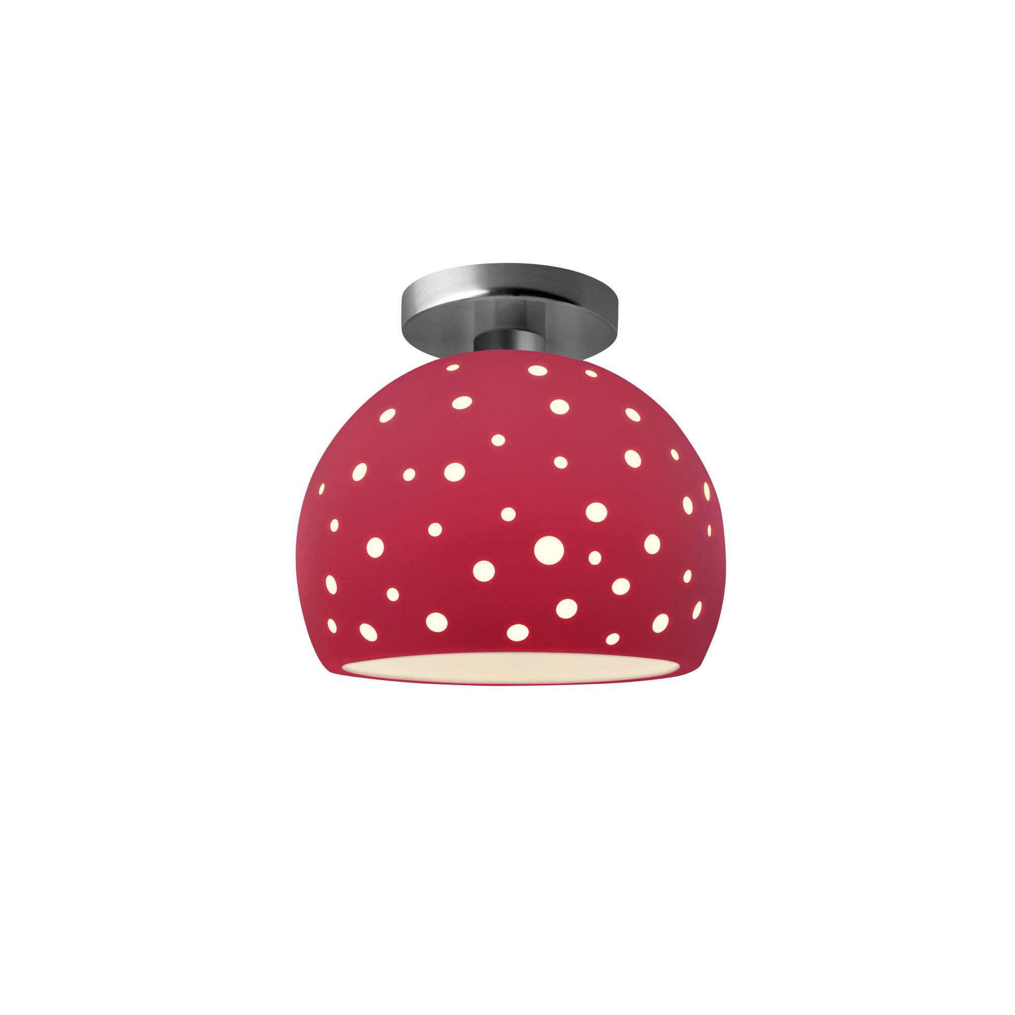 Perforated Globe 7 Inch Semi Flush Mount by Justice Design Group