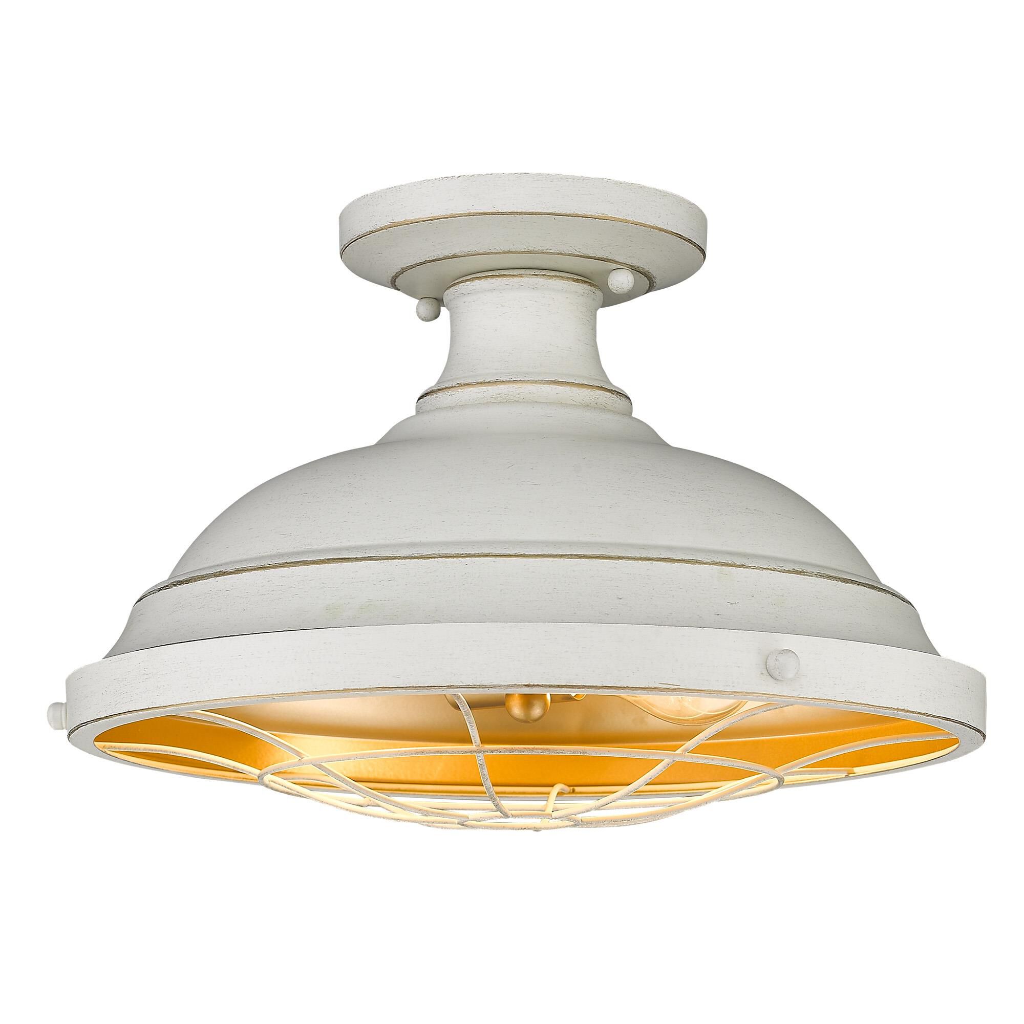 Bartlett 14 Inch 2 Light Semi Flush Mount by Golden Lighting