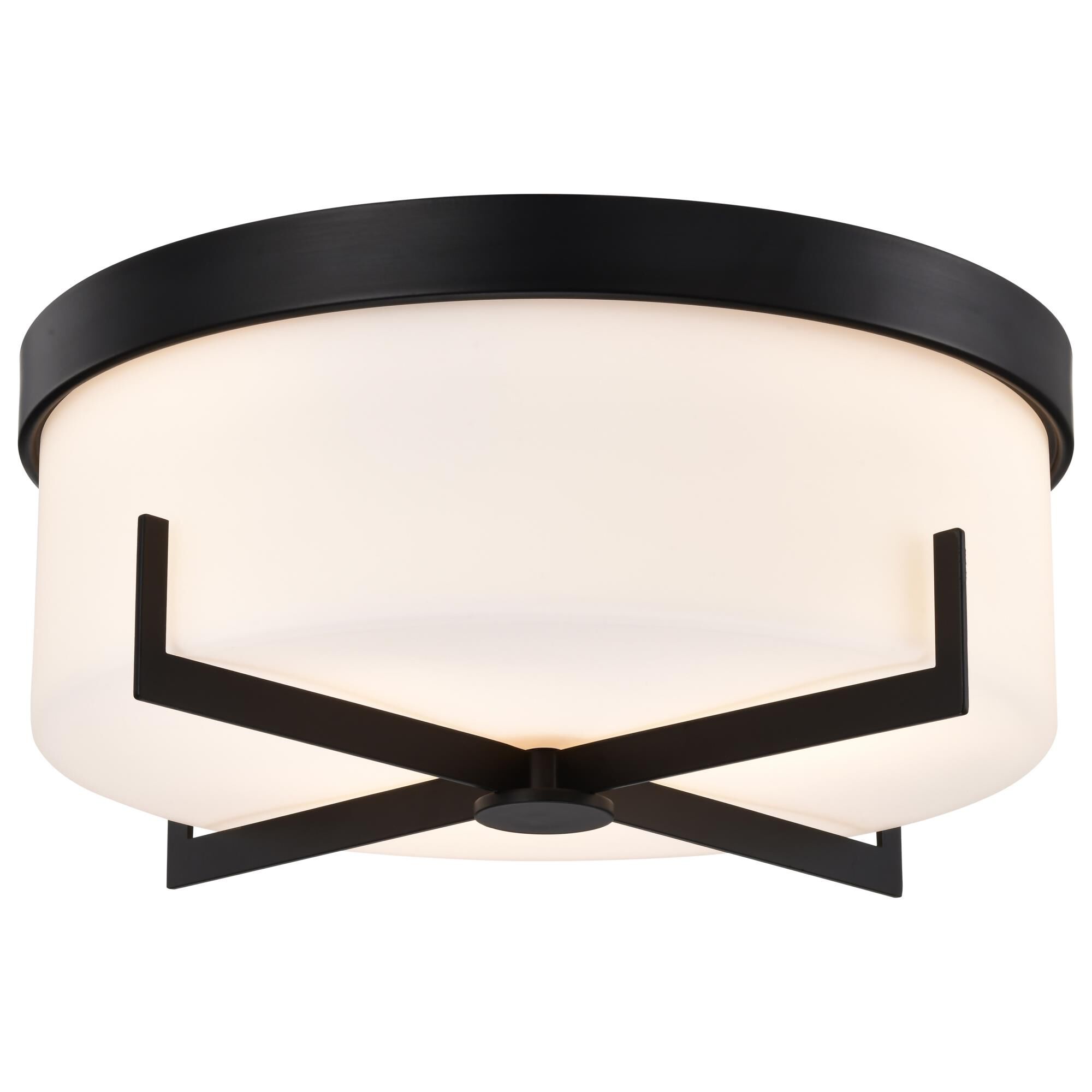 Shown in Matte Black finish and White glass