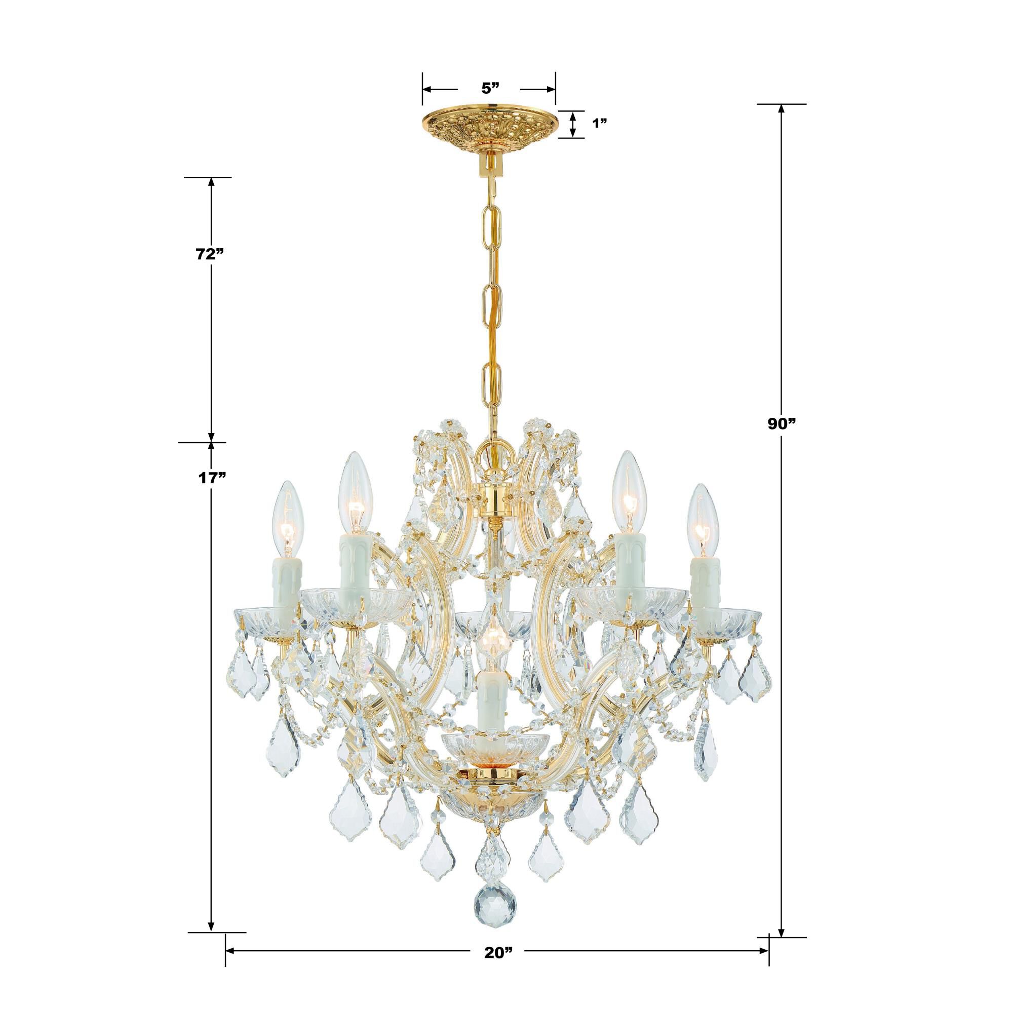Maria Theresa 20 Inch 6 Light Mini Chandelier by Crystorama