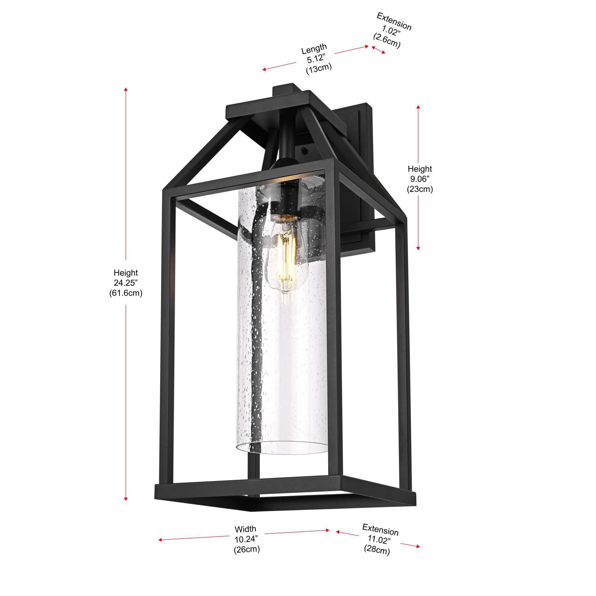 Zora 24 inch Outdoor Wall Light by Elegant Lighting