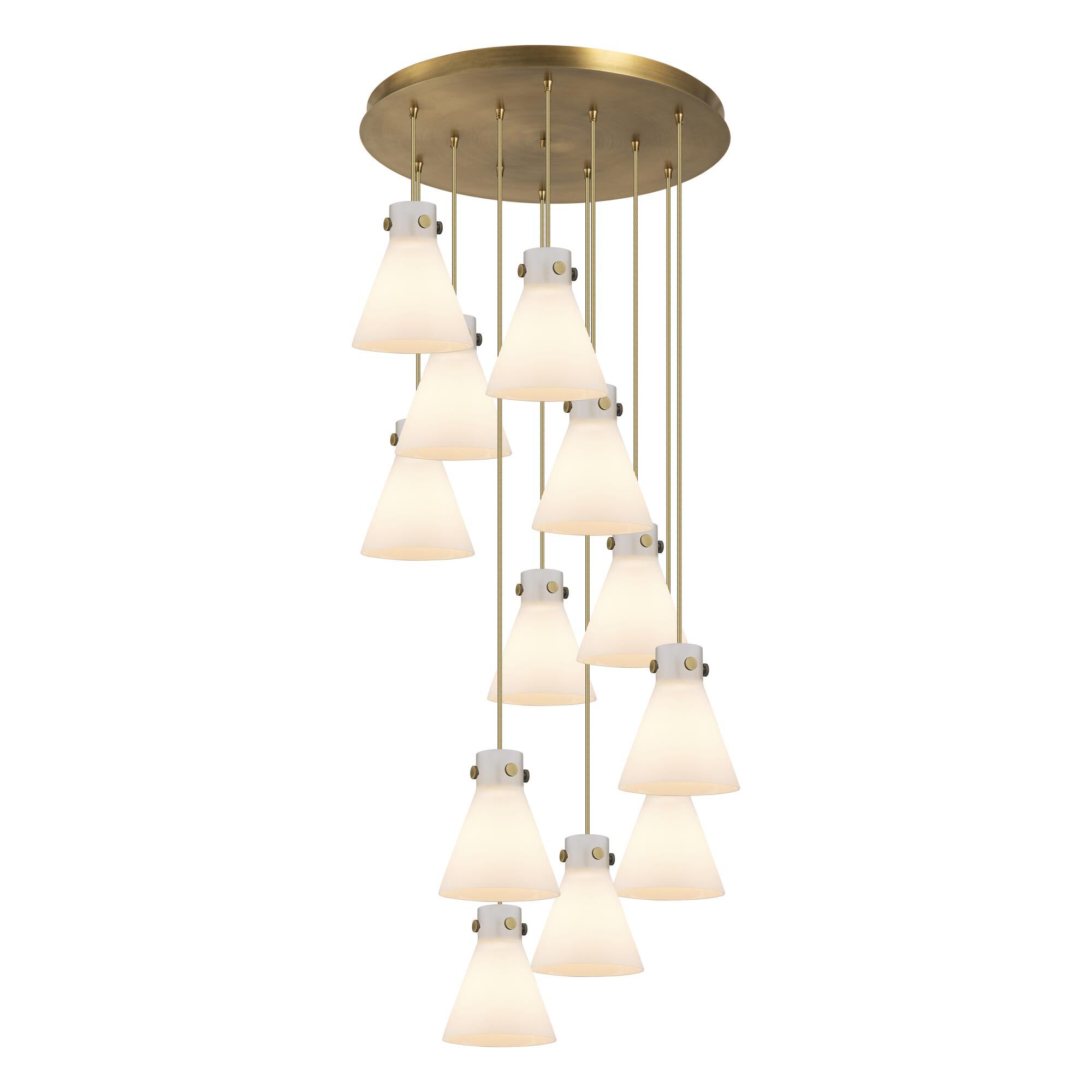 Bruno Marashlian Newton Cone 27 Inch 12 Light Multi Light Pendant by Innovations Lighting