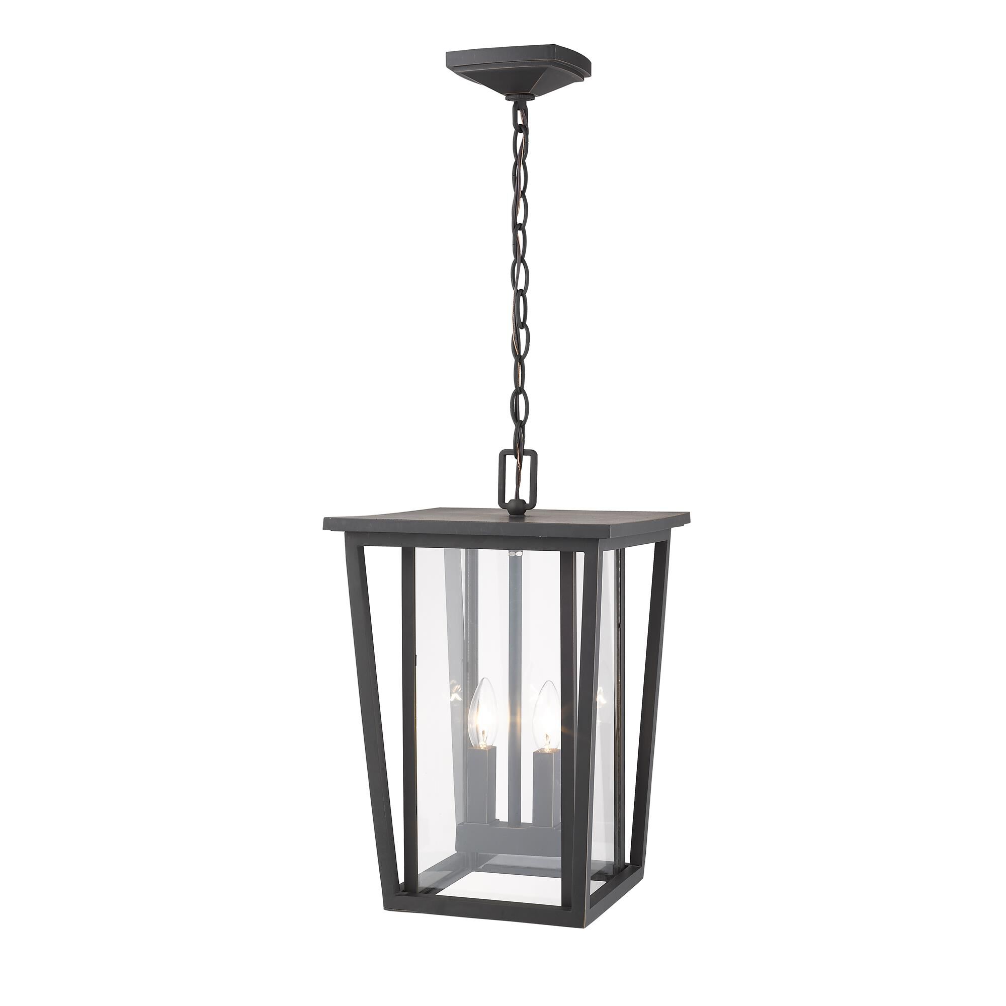 Seoul 17 Inch Tall 2 Light Outdoor Hanging Lantern by Z-Lite