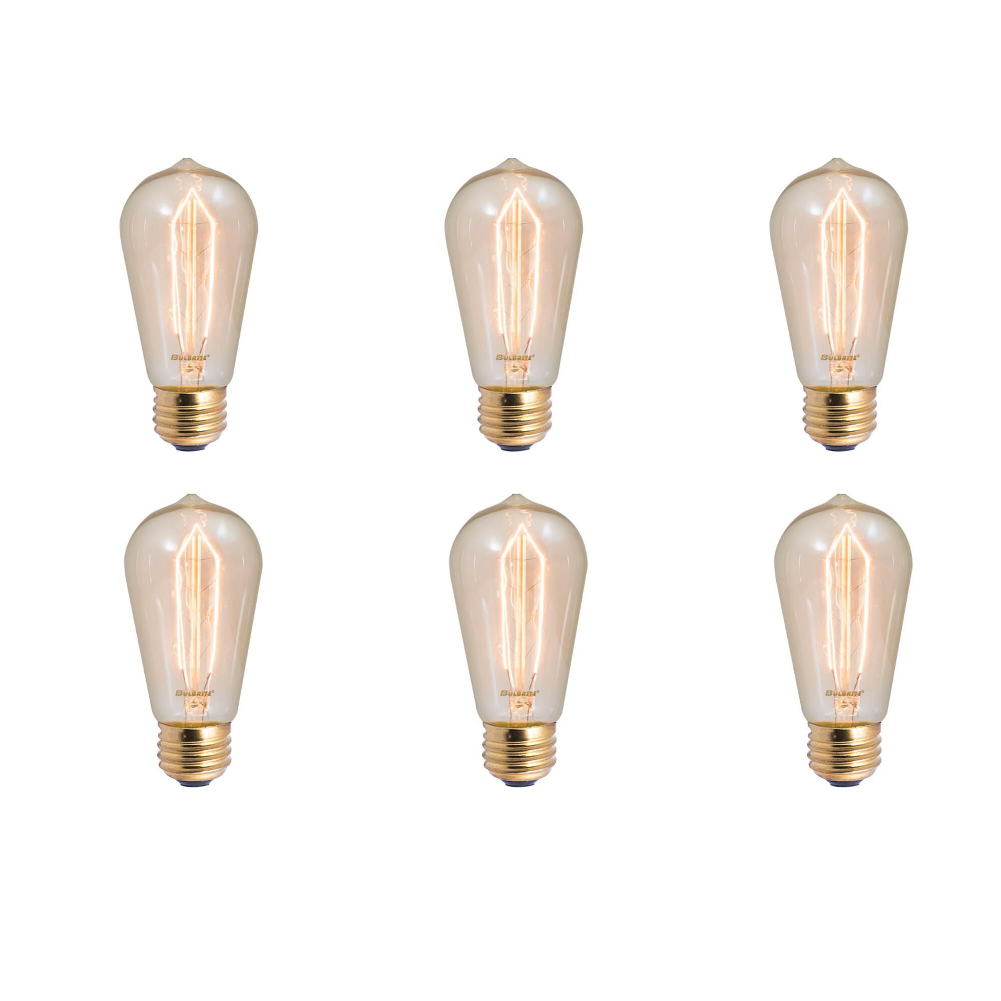 Dimmable 40 Watt 2200K ST18 Incandescent Light Bulb,