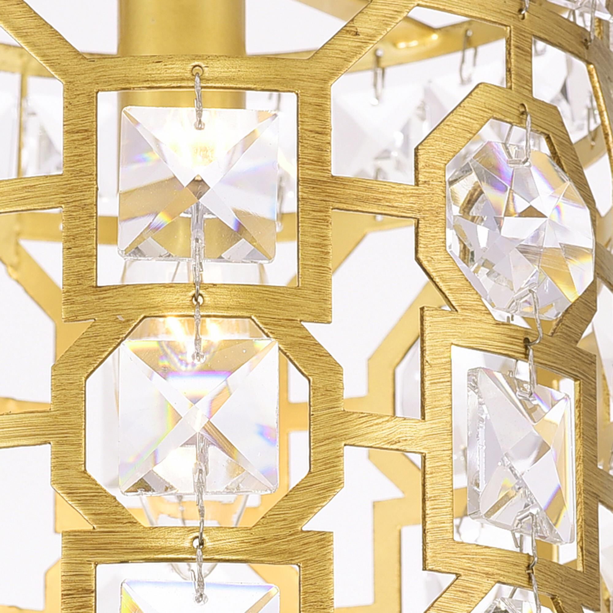 Shown in Champagne finish and K9 Clear crystal