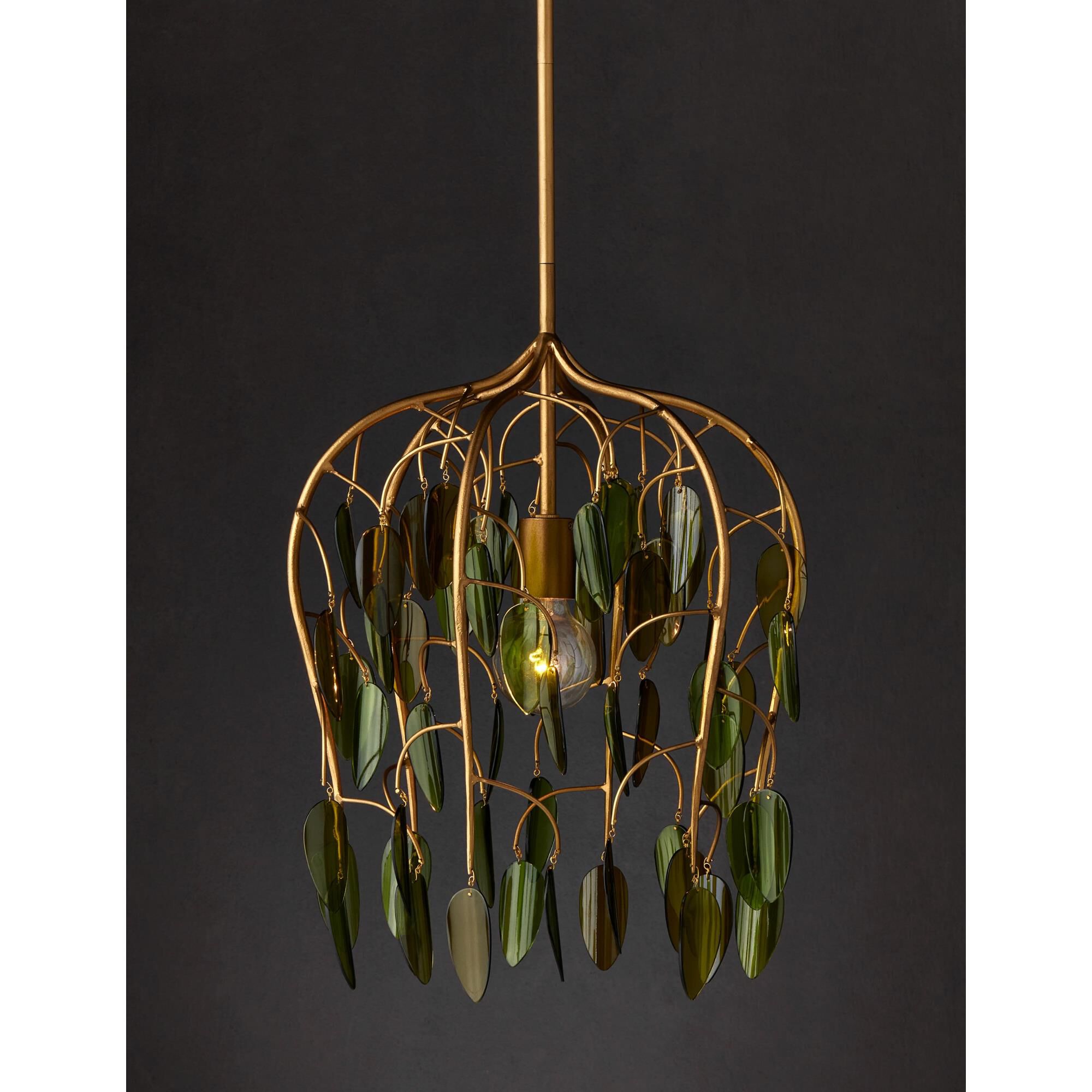 Shown in Brass and Green finish