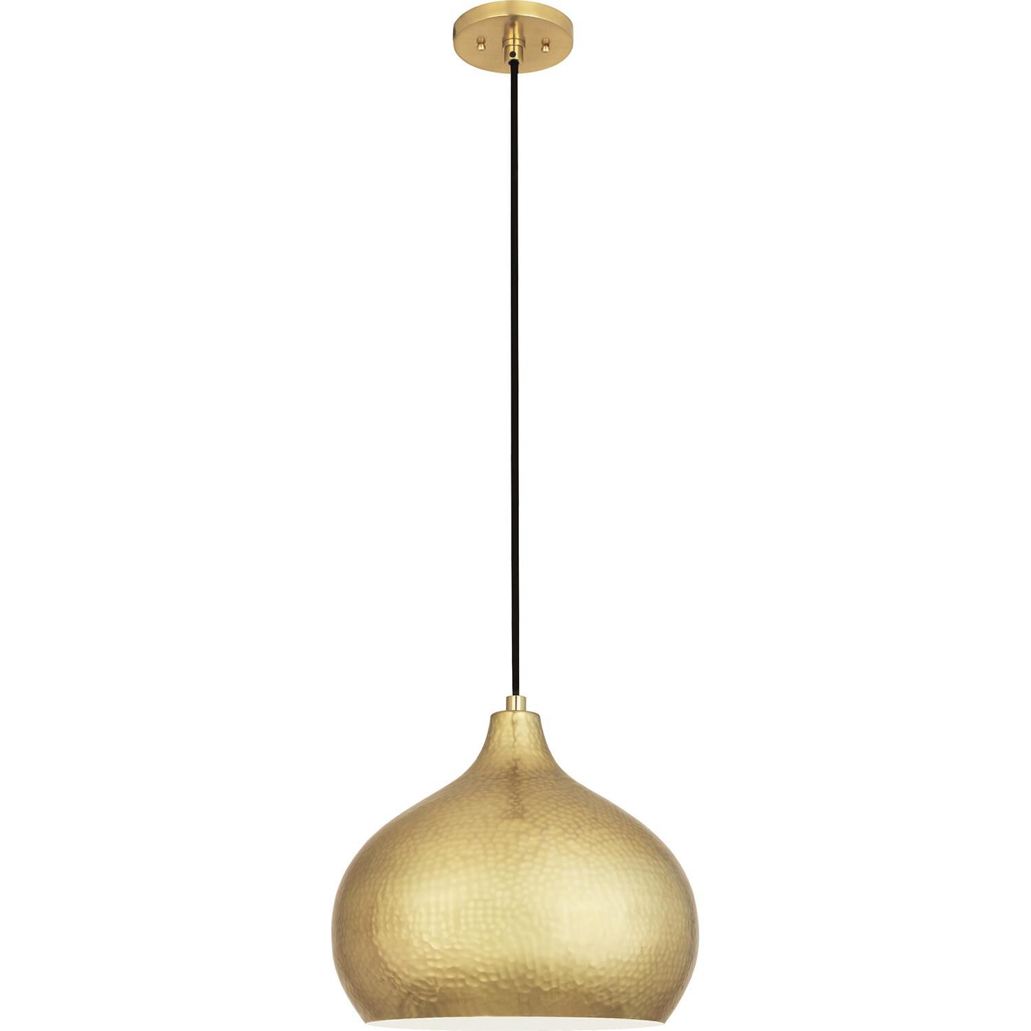 Shown in Modern Brass finish and Modern Brass shade