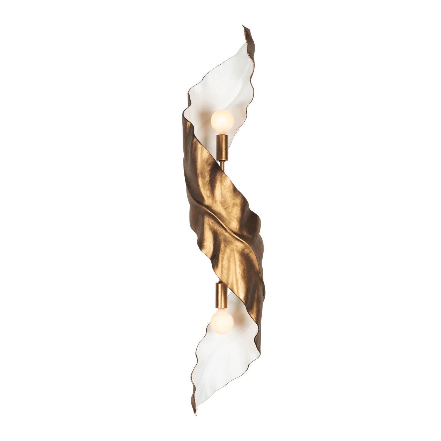 Shown in Pearlized Antique Brass and White finish