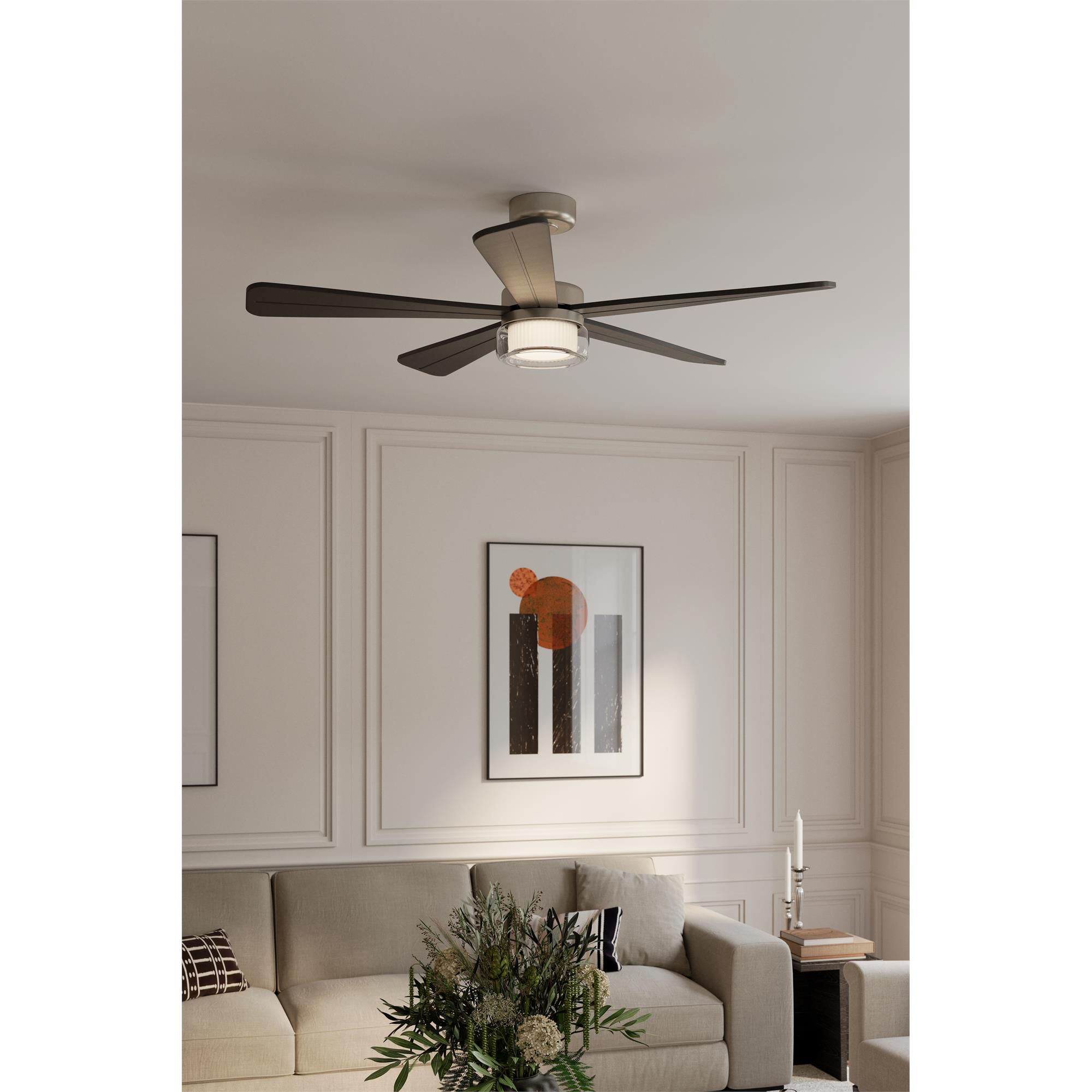 Shown in Brushed Nickel finish and Clear glass
