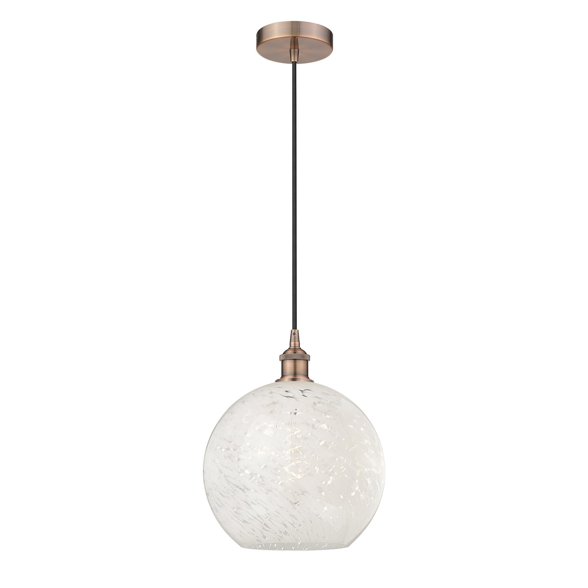 Bruno Marashlian White Mouchette 12 Inch Mini Pendant by Innovations Lighting