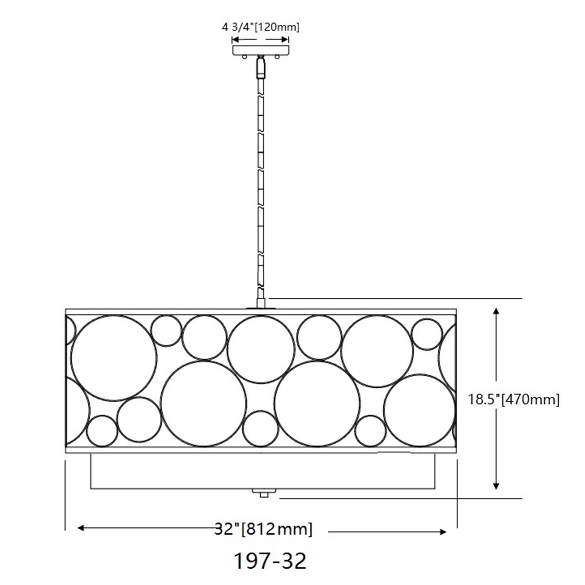 Kendall 32 Inch 5 Light Chandelier by Z-Lite