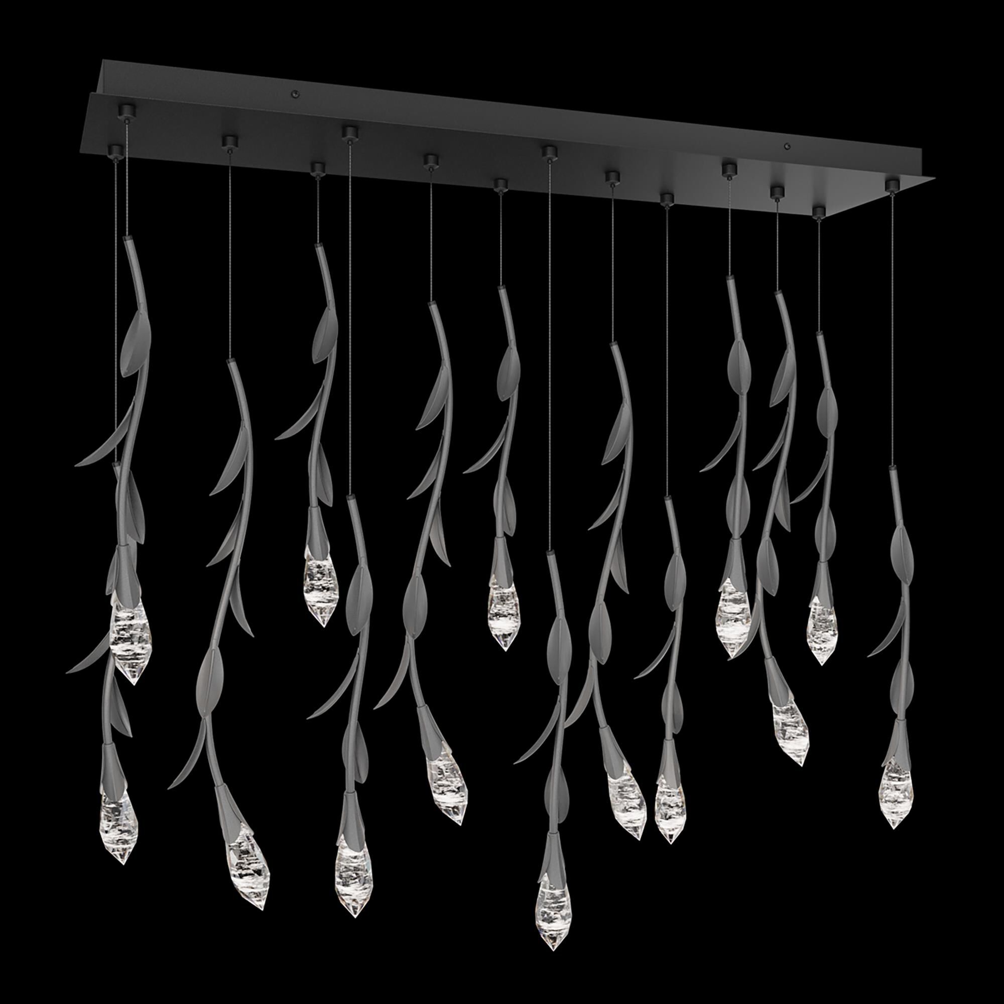 Shown in Antique Pewter finish and Optic Haze crystal