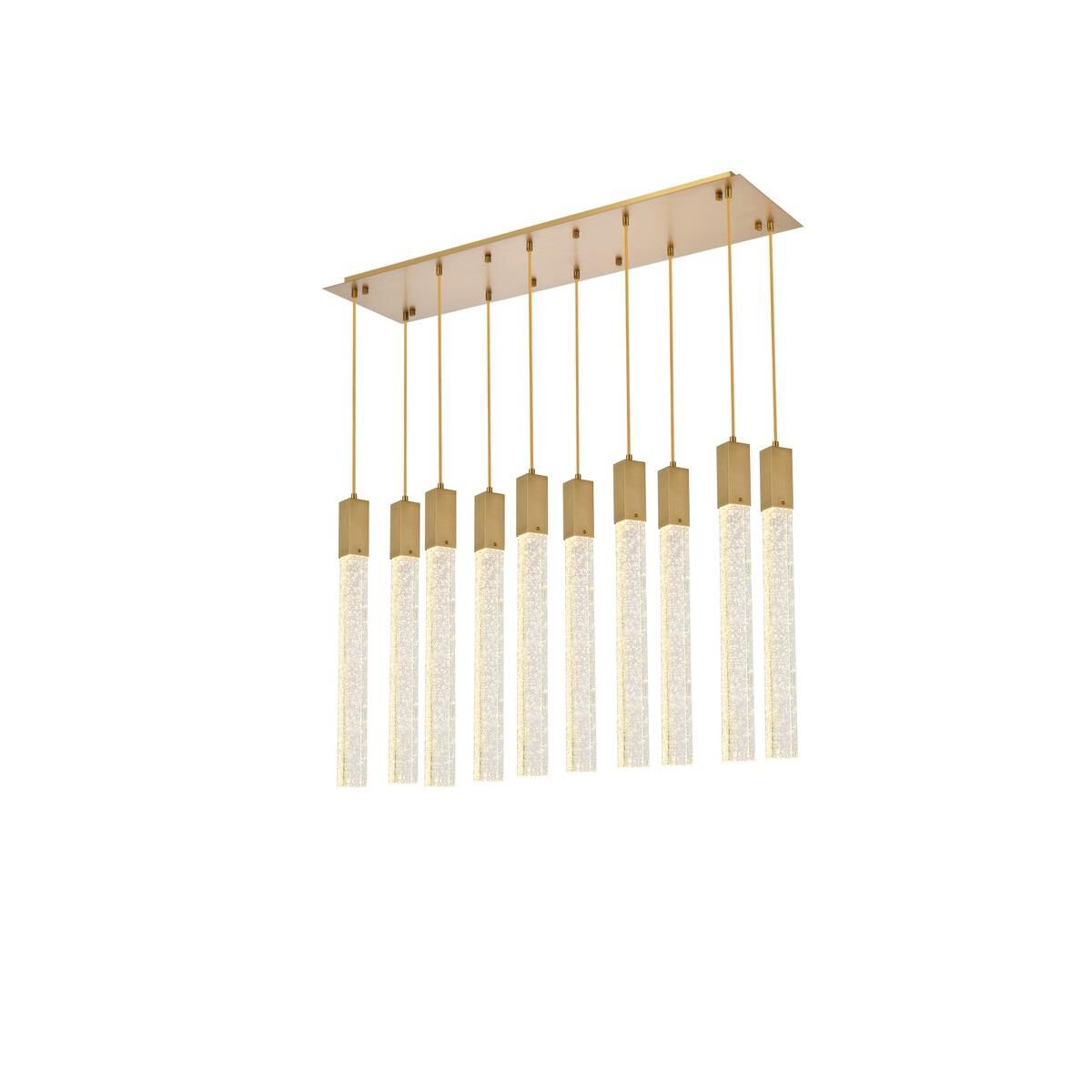 Weston 42 Inch 10 Light LED Linear Suspension Light by Elegant Lighting