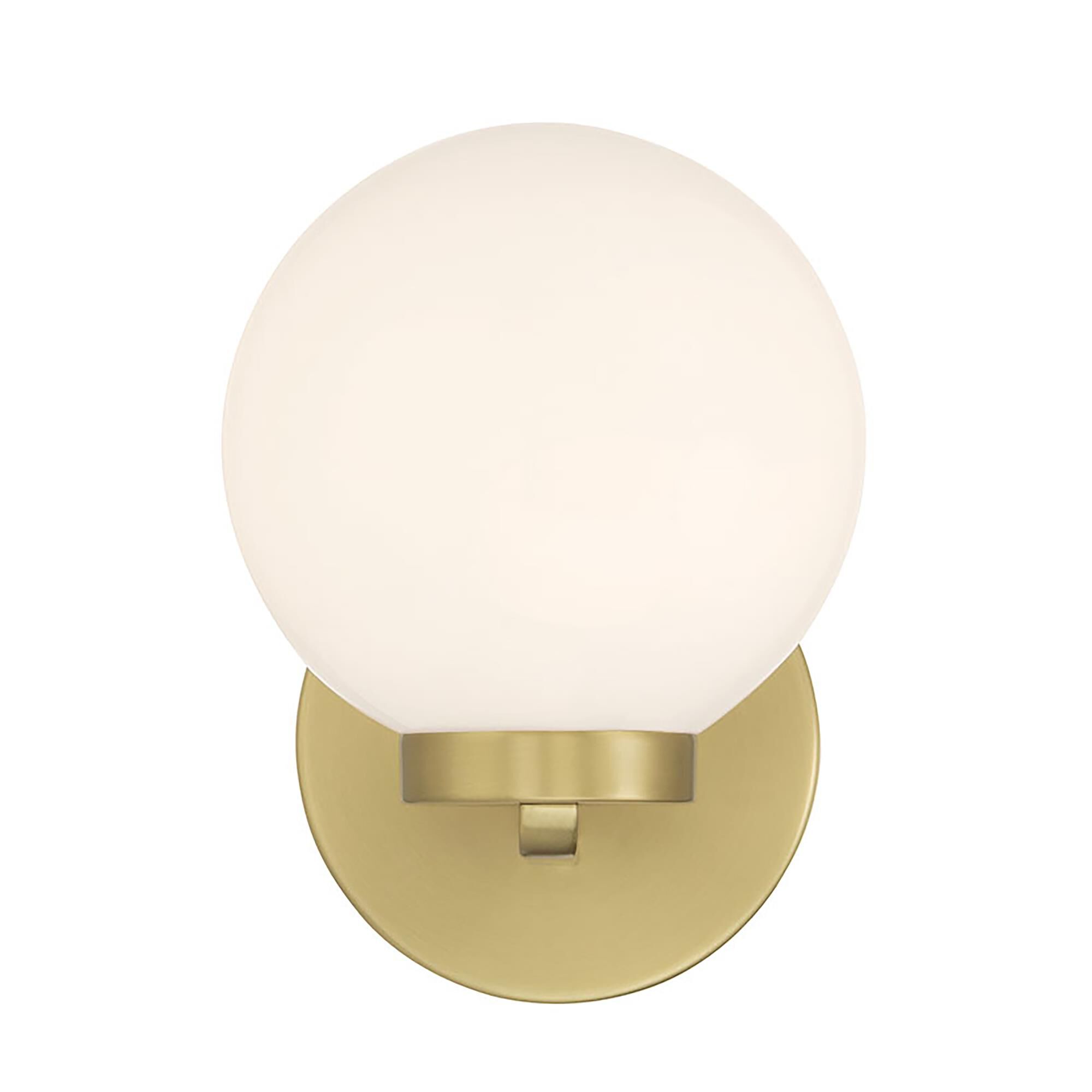 Shown in Vintage Brass finish and Shiny Opal glass