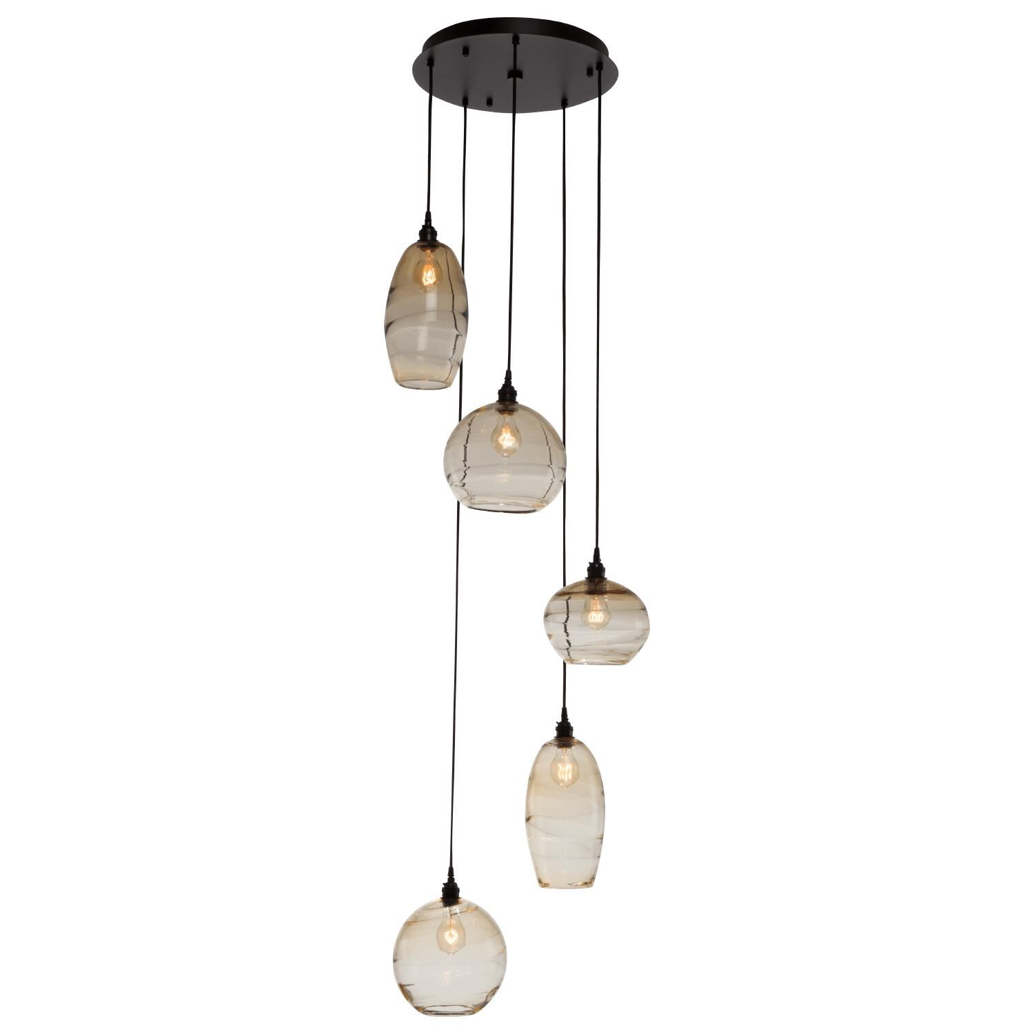 Misto 23 Inch 5 Light Multi Light Pendant by Hammerton Studio
