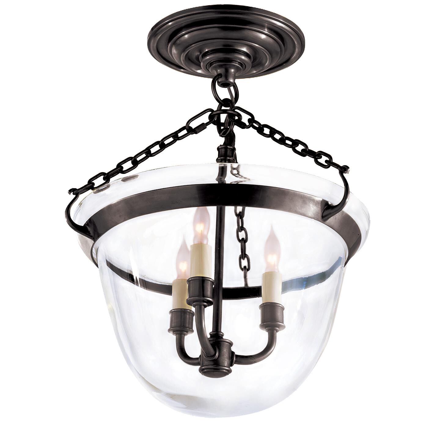 Shown in Bronze finish and Clear glass