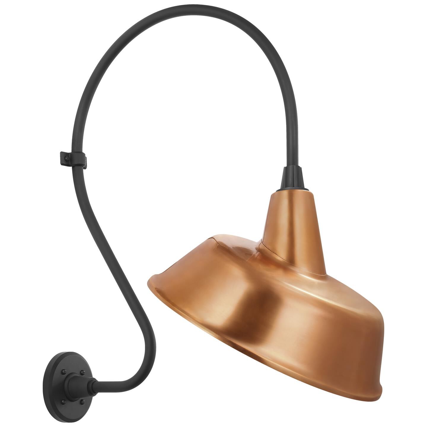 Shown in Matte Black finish and Copper shade