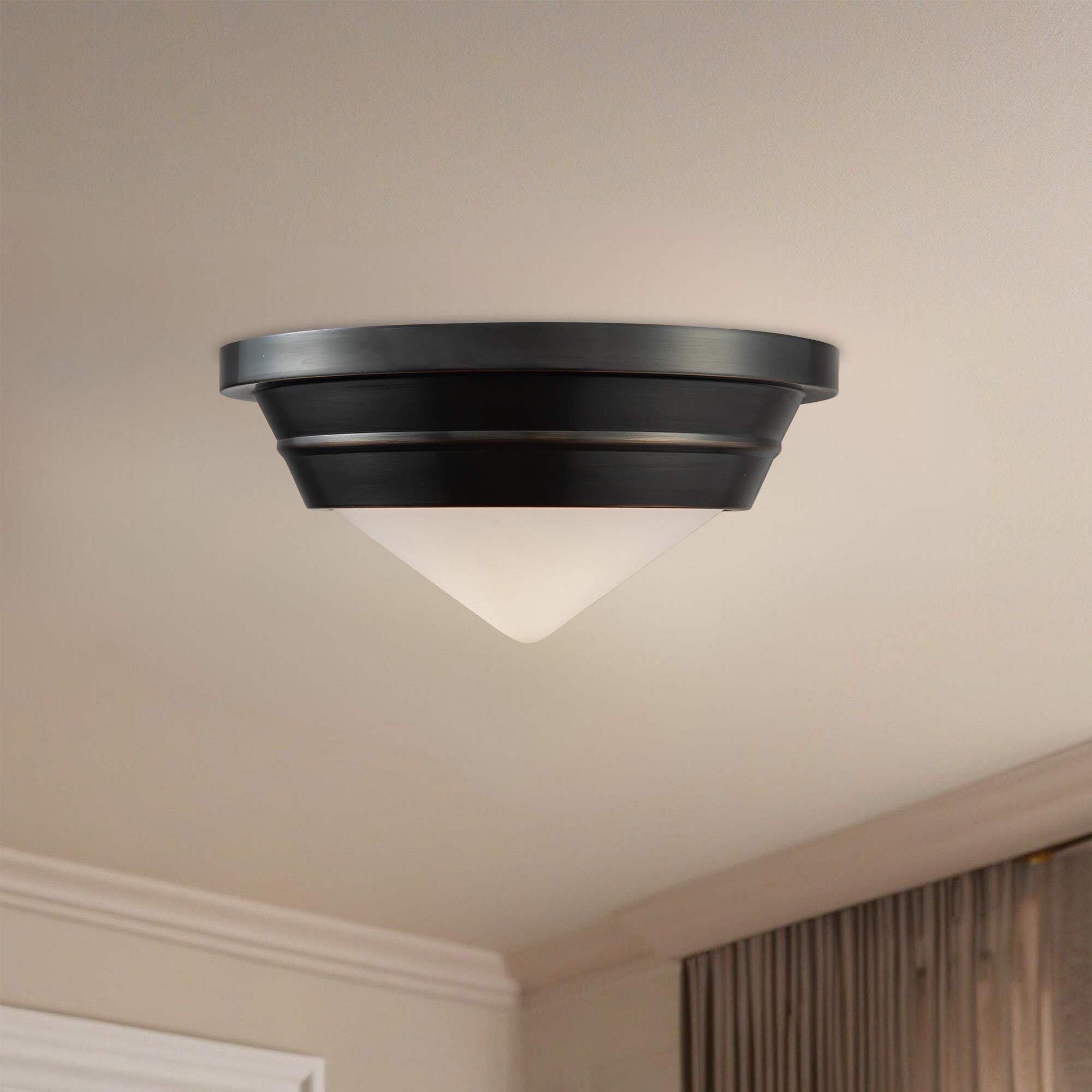 Shown in Urban Bronze finish and Matte Opal glass