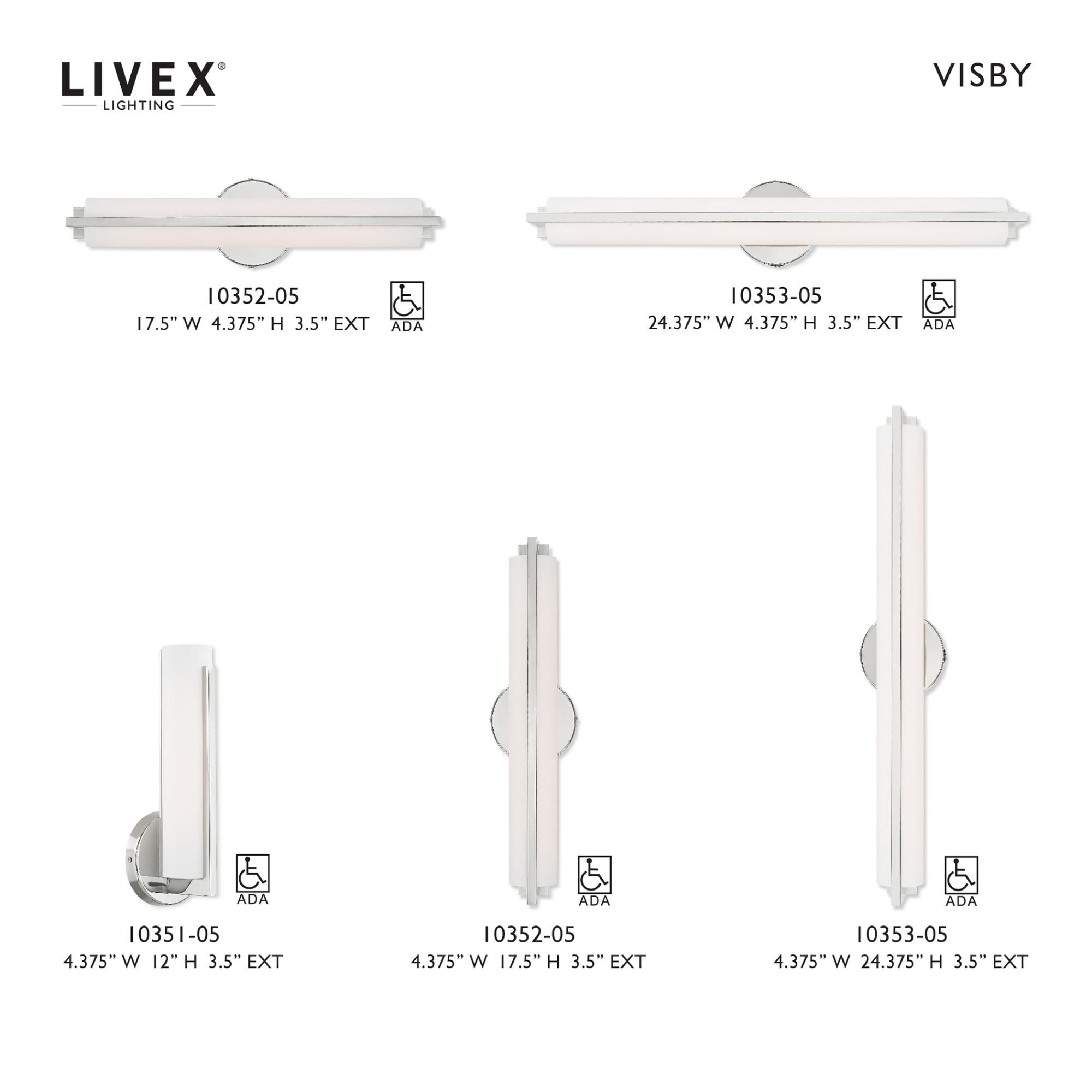 Livex Lighting Visby 24 Inch LED Bath Vanity Light
